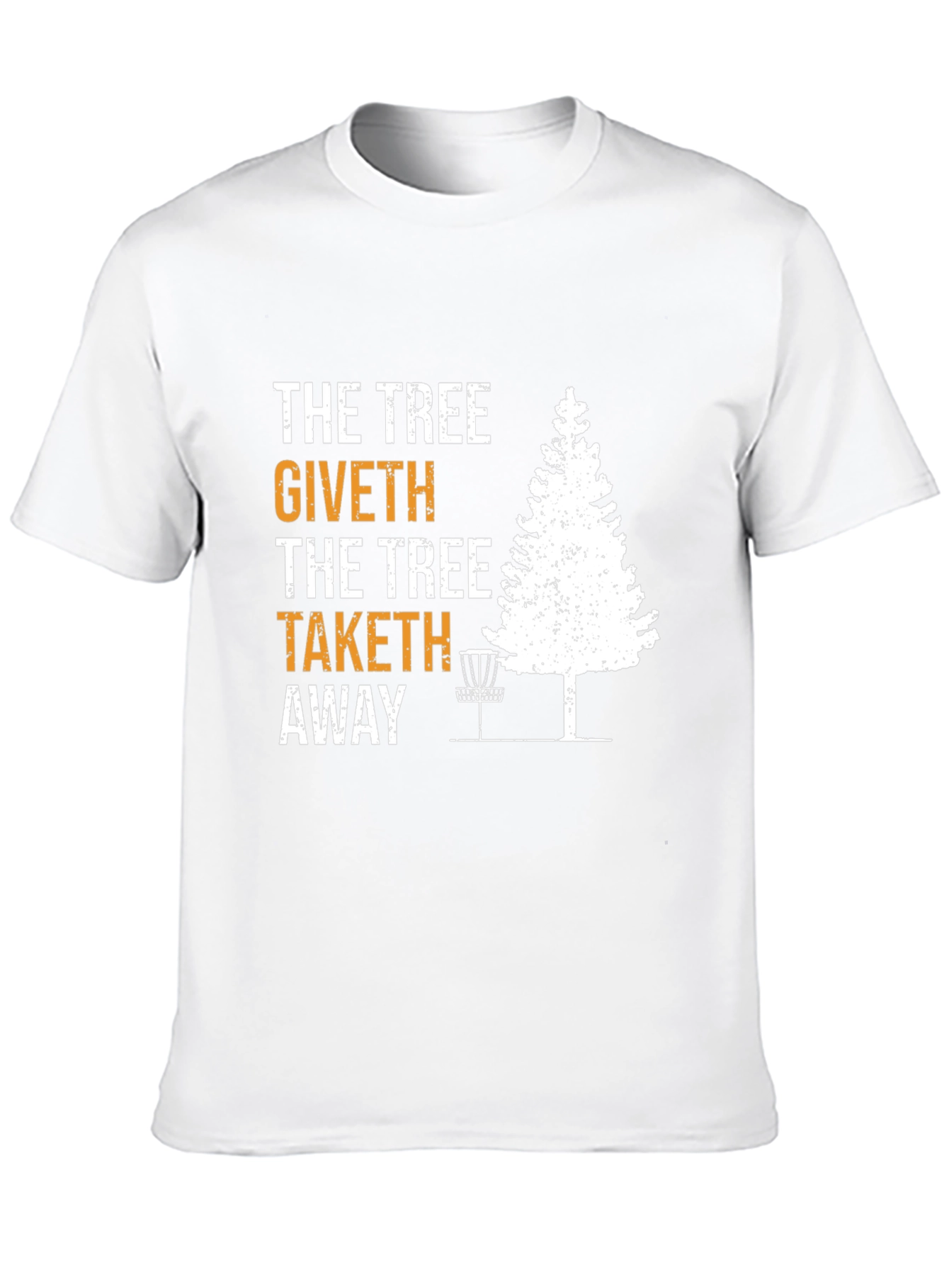 Black The Tree Giveth Taketh Away Disc Golf T-Shirt view 10