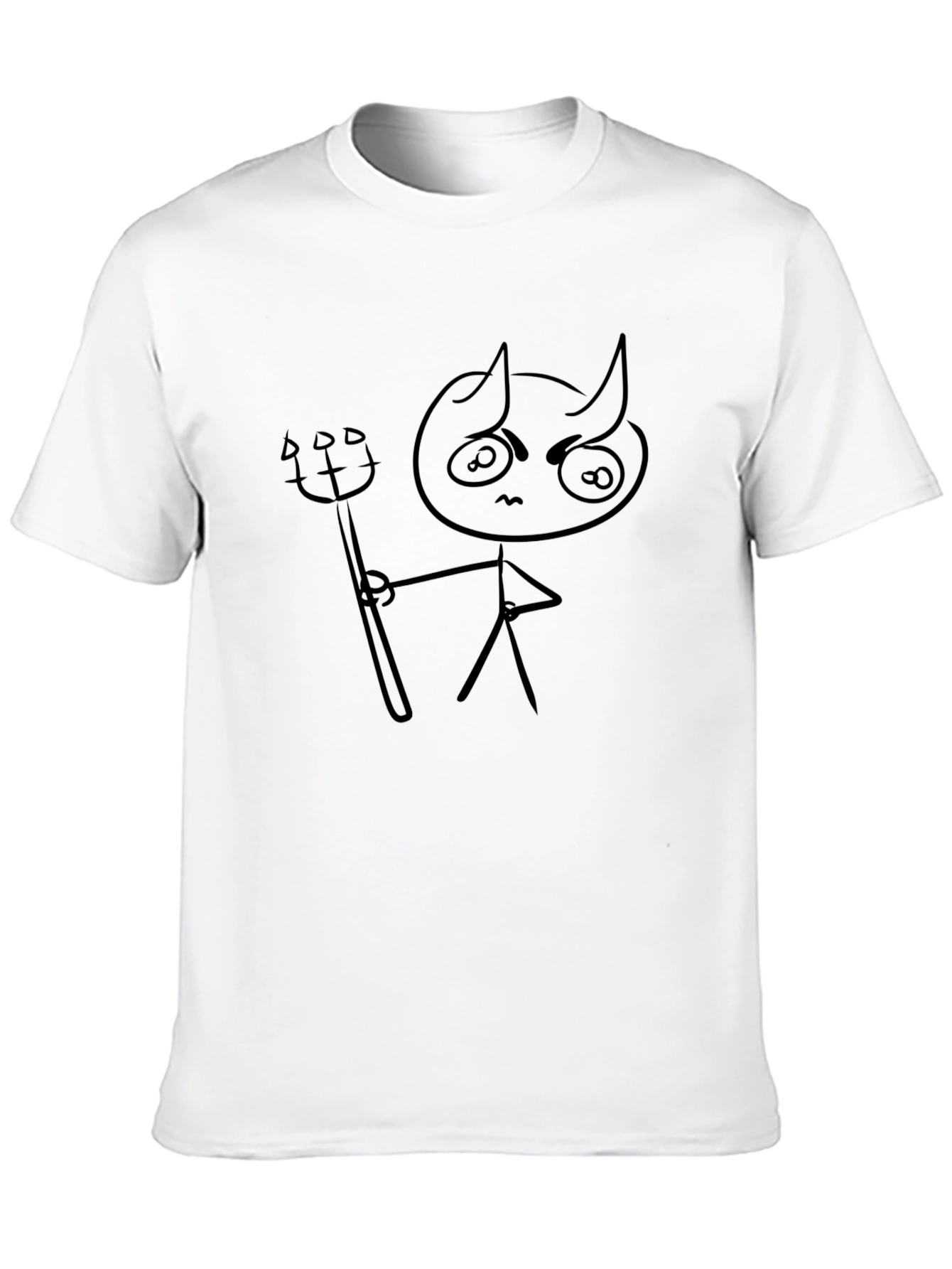 Black Devil Stick Figure Graphic T-Shirt view 10