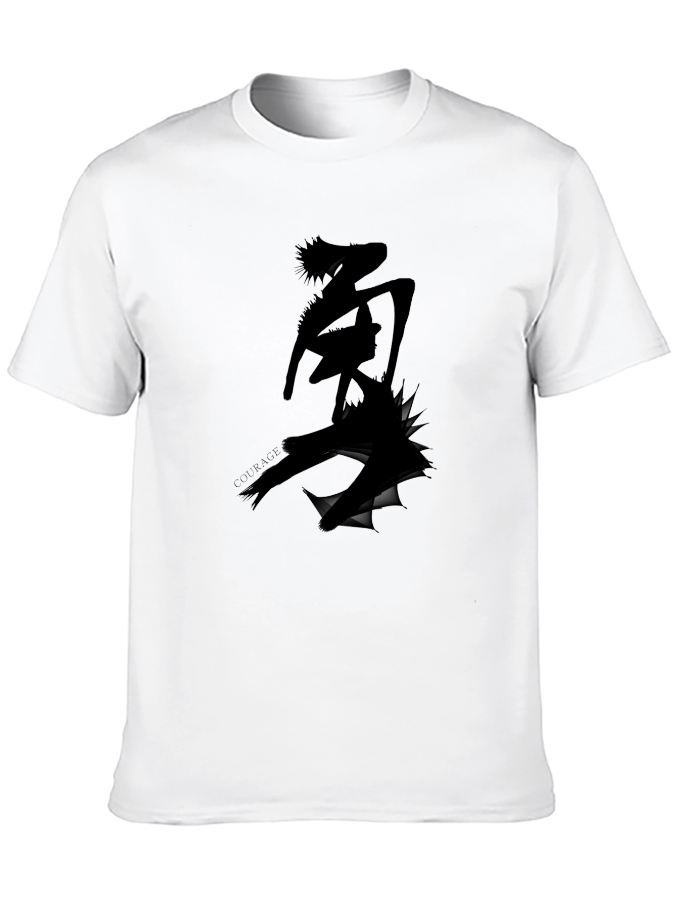 Black Edgy Graphic Tee - Ripped Anime Design view 10