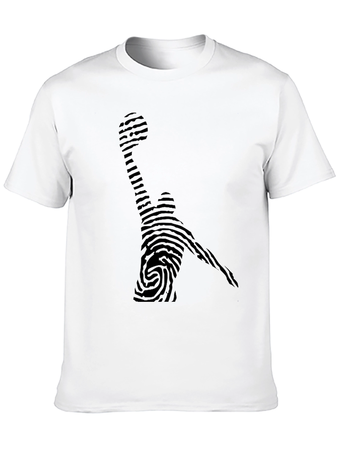Black Fingerprint Basketball Player Black Tee view 10