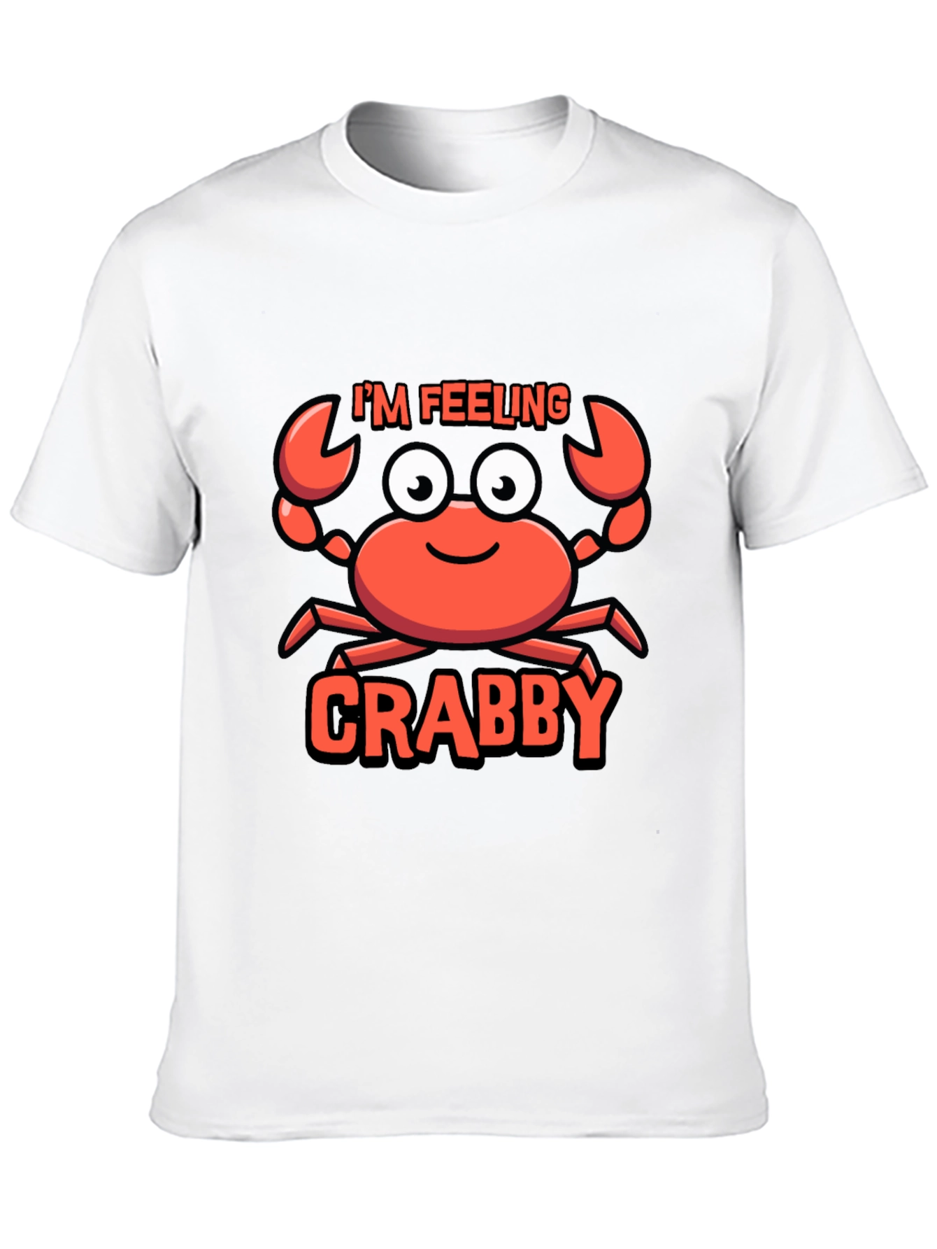 Black I'm Feeling Crabby T-Shirt - Funny Cartoon Crab Tee view 10
