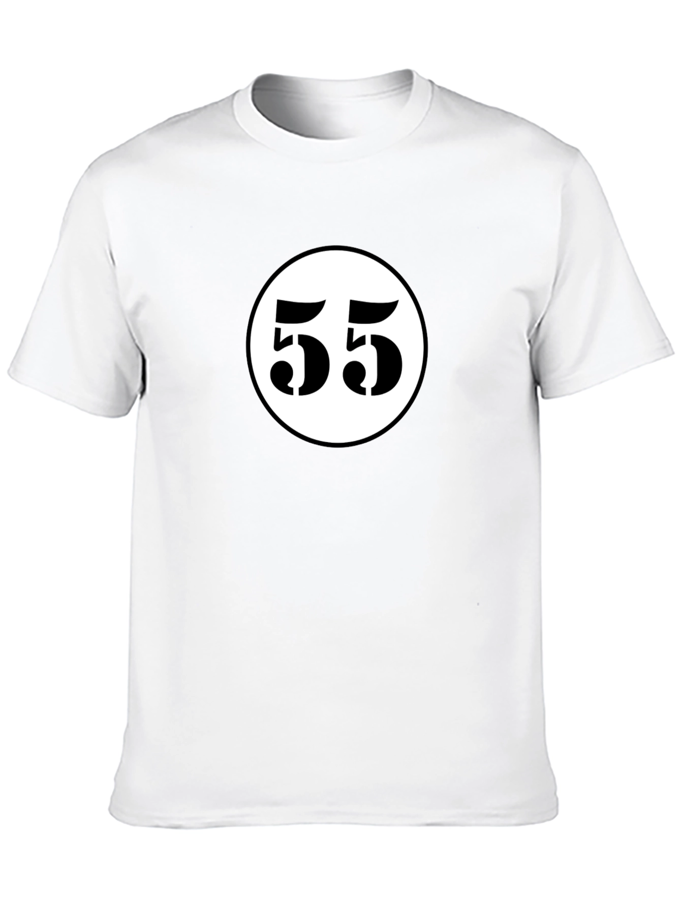 Black Retro Race Number 55 Black T-Shirt view 10