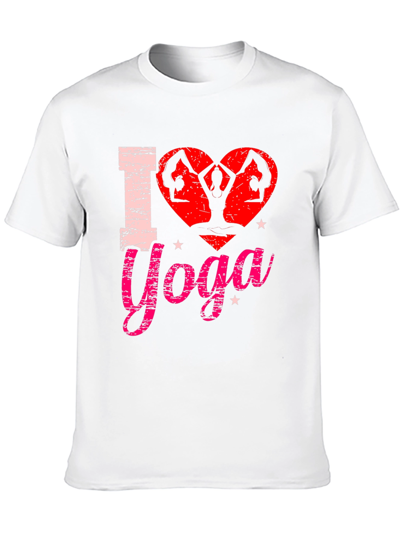 Black I Love Yoga Graphic Tee Shirt - Black Cotton Blend view 10