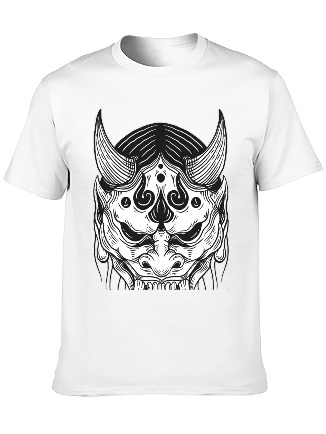 Black Black Oni Mask Graphic Tee view 10
