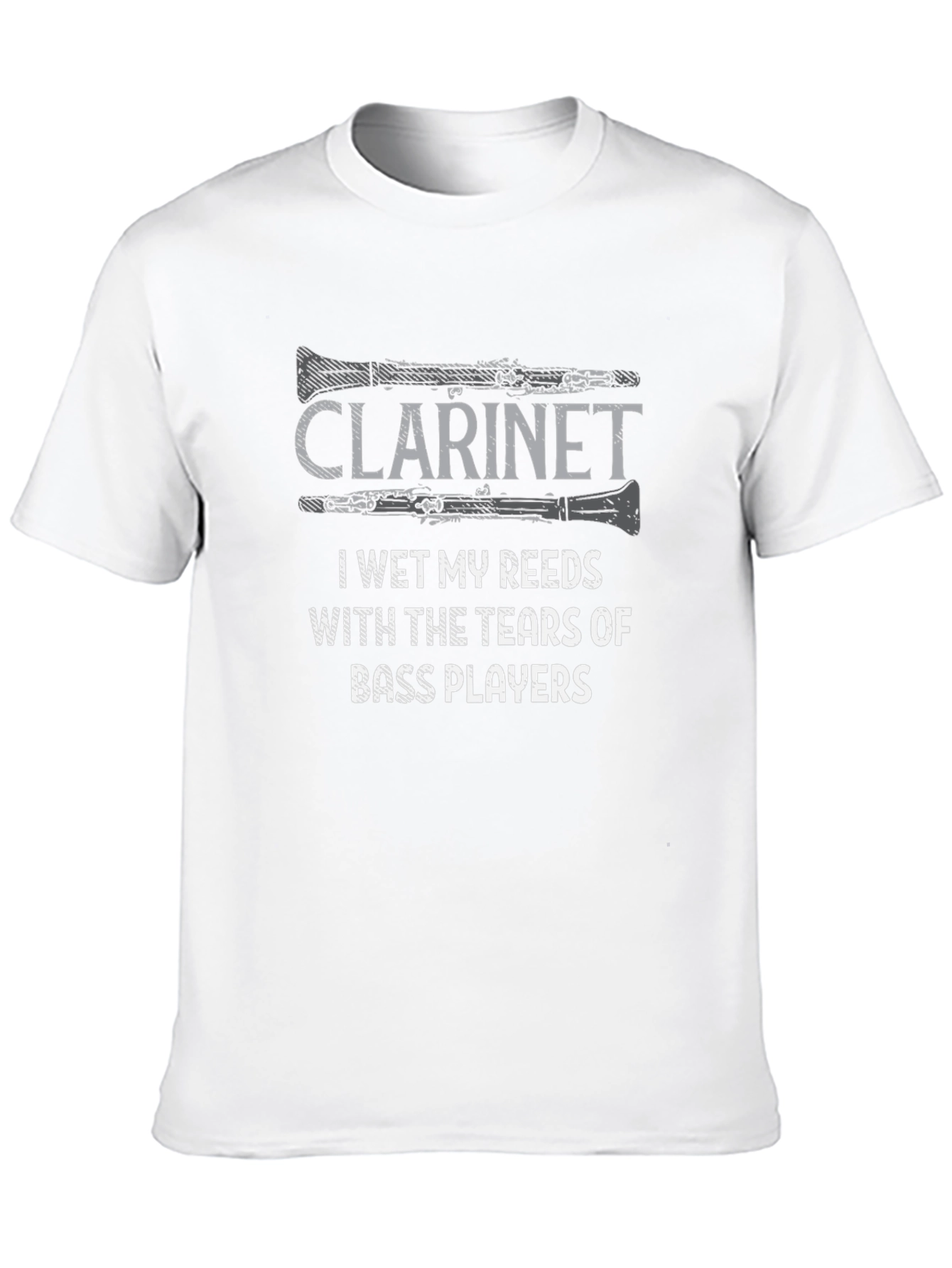 Black Clarinet Tears of Bass Players Humor Graphic Tee view 10
