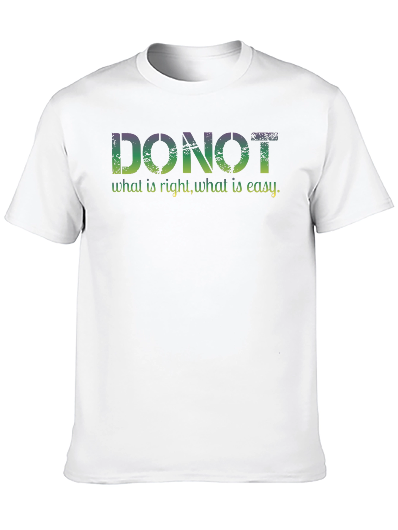 Black DONOT T-Shirt:  What is Right, What is Easy, Stylish Black Tee view 10