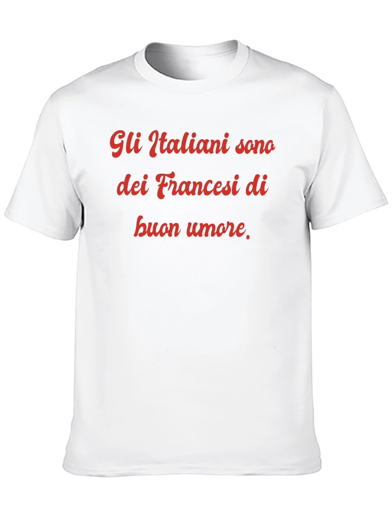Black Funny Italian Quote T-Shirt - "French People with a Good Sense of Humor" view 10