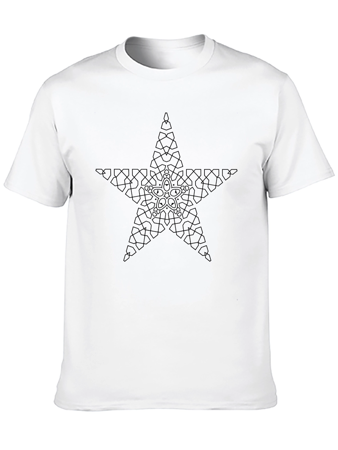 Black Geometric Star T-Shirt - Black view 10