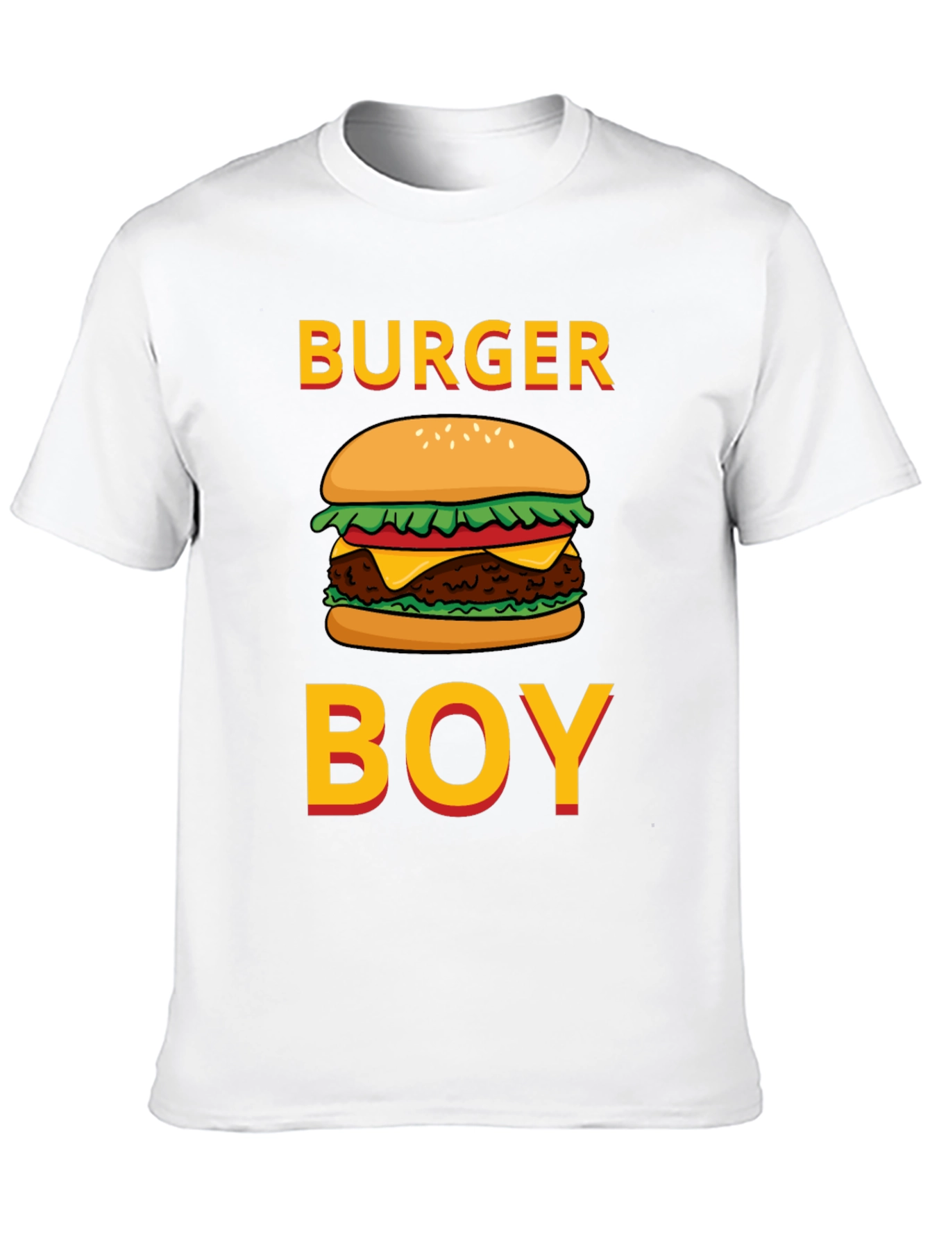 Black Burger Boy Graphic Tee - Foodie Humor T-Shirt view 10