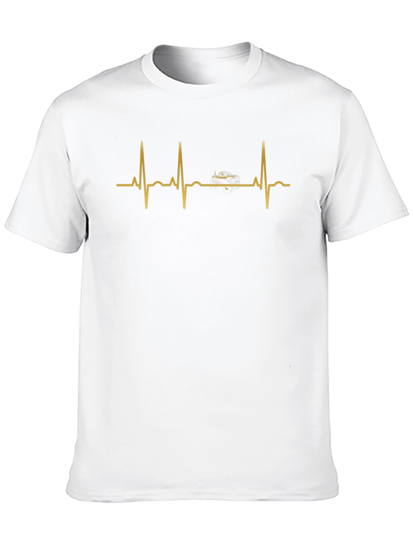 Black Car Heartbeat Graphic Tee - Black view 10