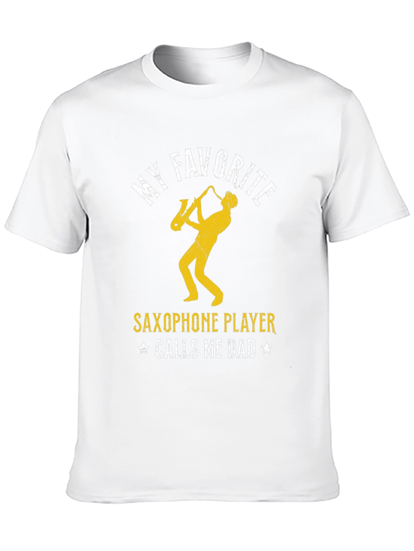 Black My Favorite Saxophone Player Calls Me Dad T-Shirt view 10