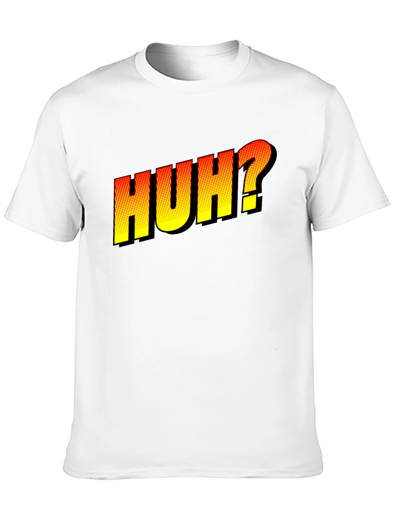 Black Huh? Graphic Novelty T-Shirt - Black view 10