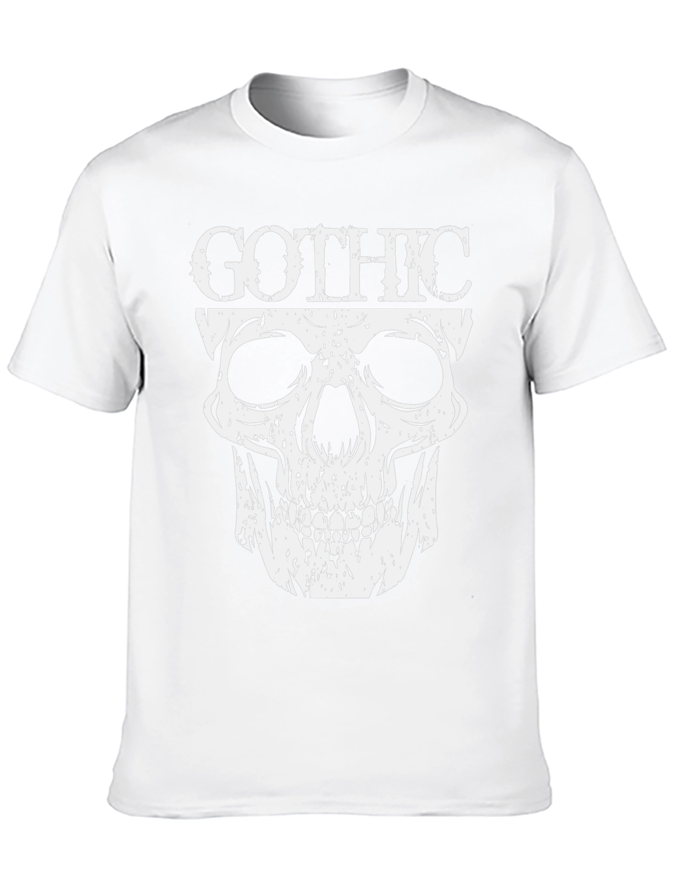 Black Gothic Skull Graphic T-Shirt - Dark Fashion view 10