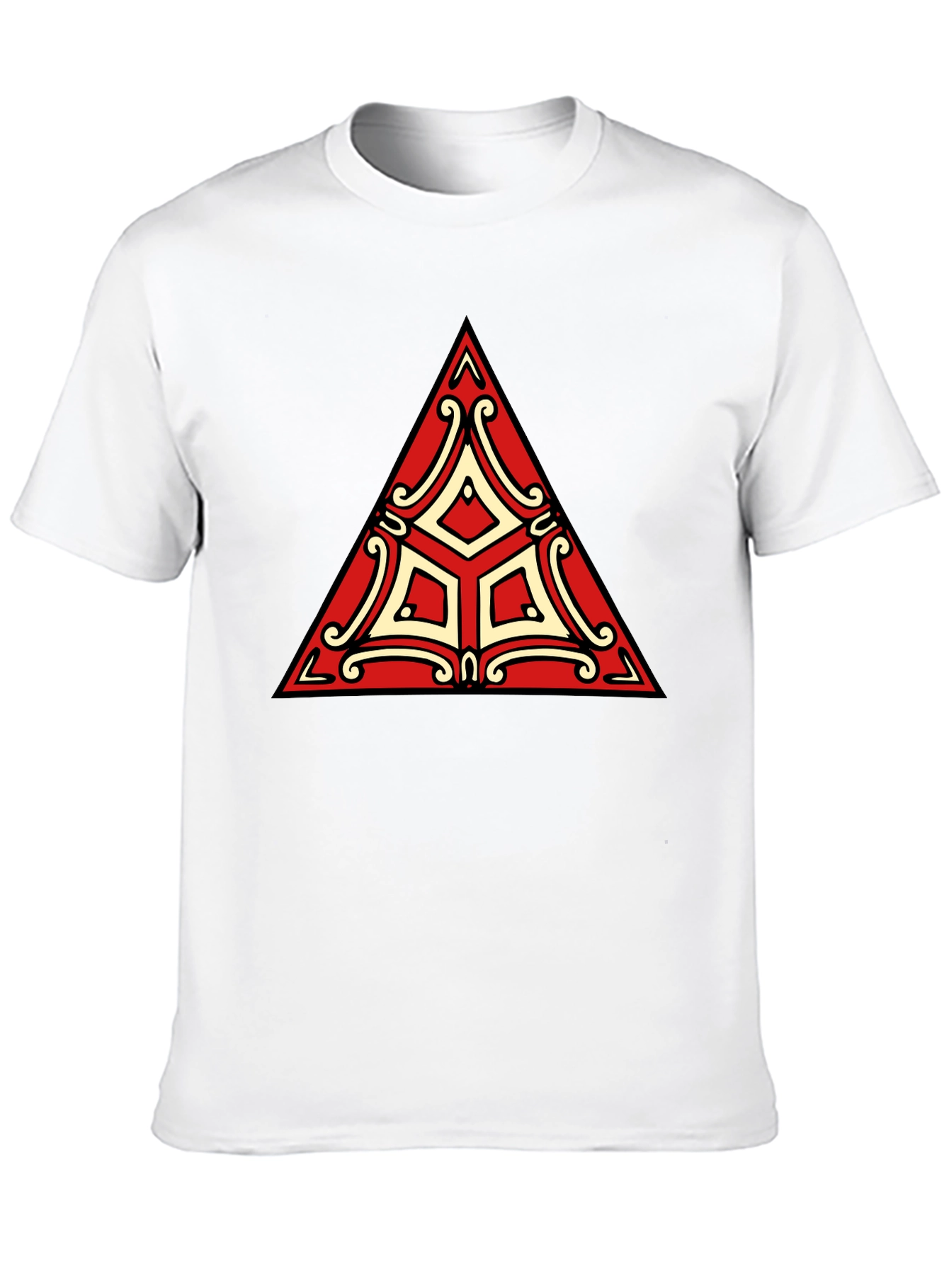 Black Geometric Triangle T-Shirt - Modern Design view 10