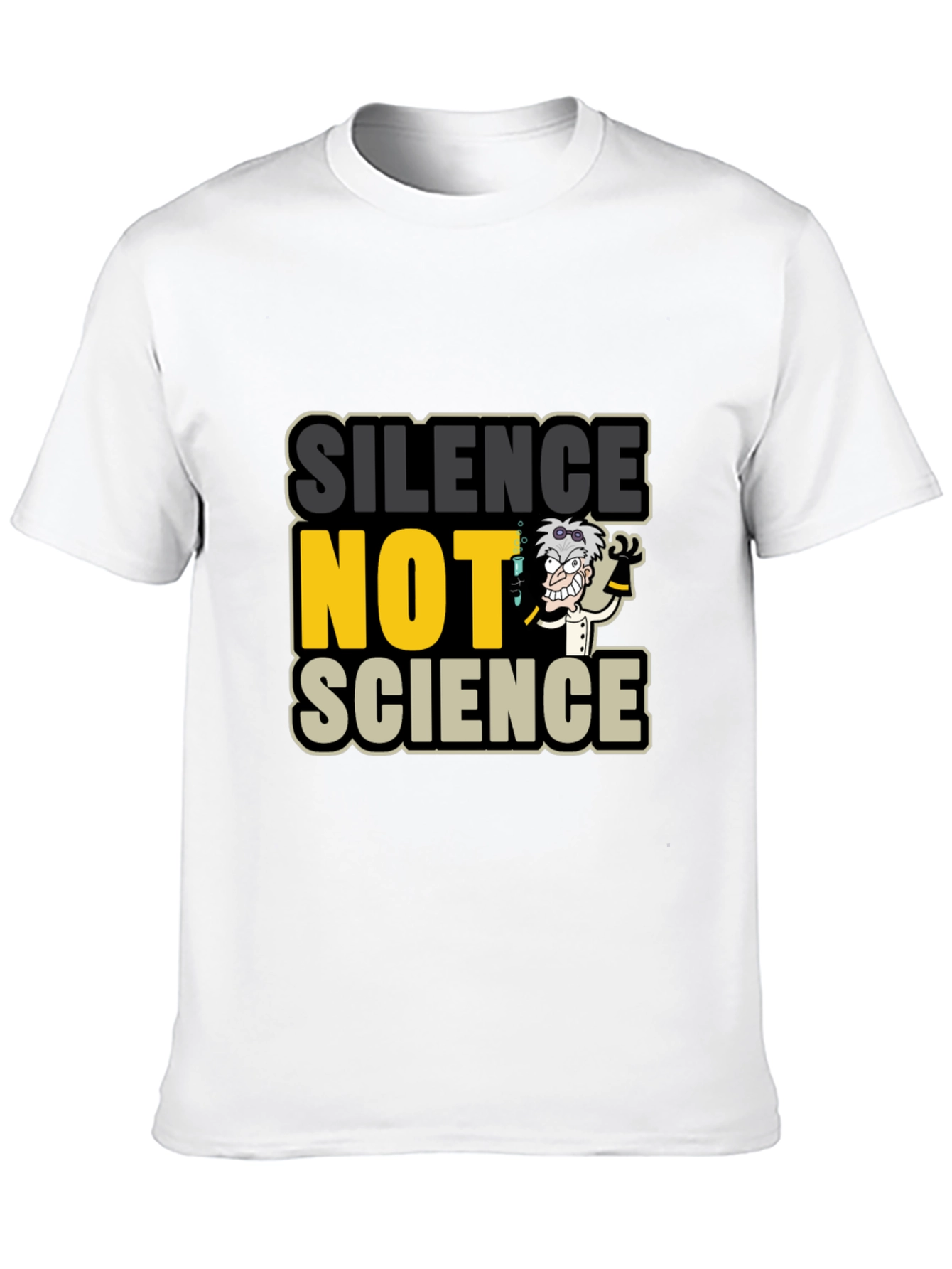Black Silence NOT Science Graphic T-Shirt view 10