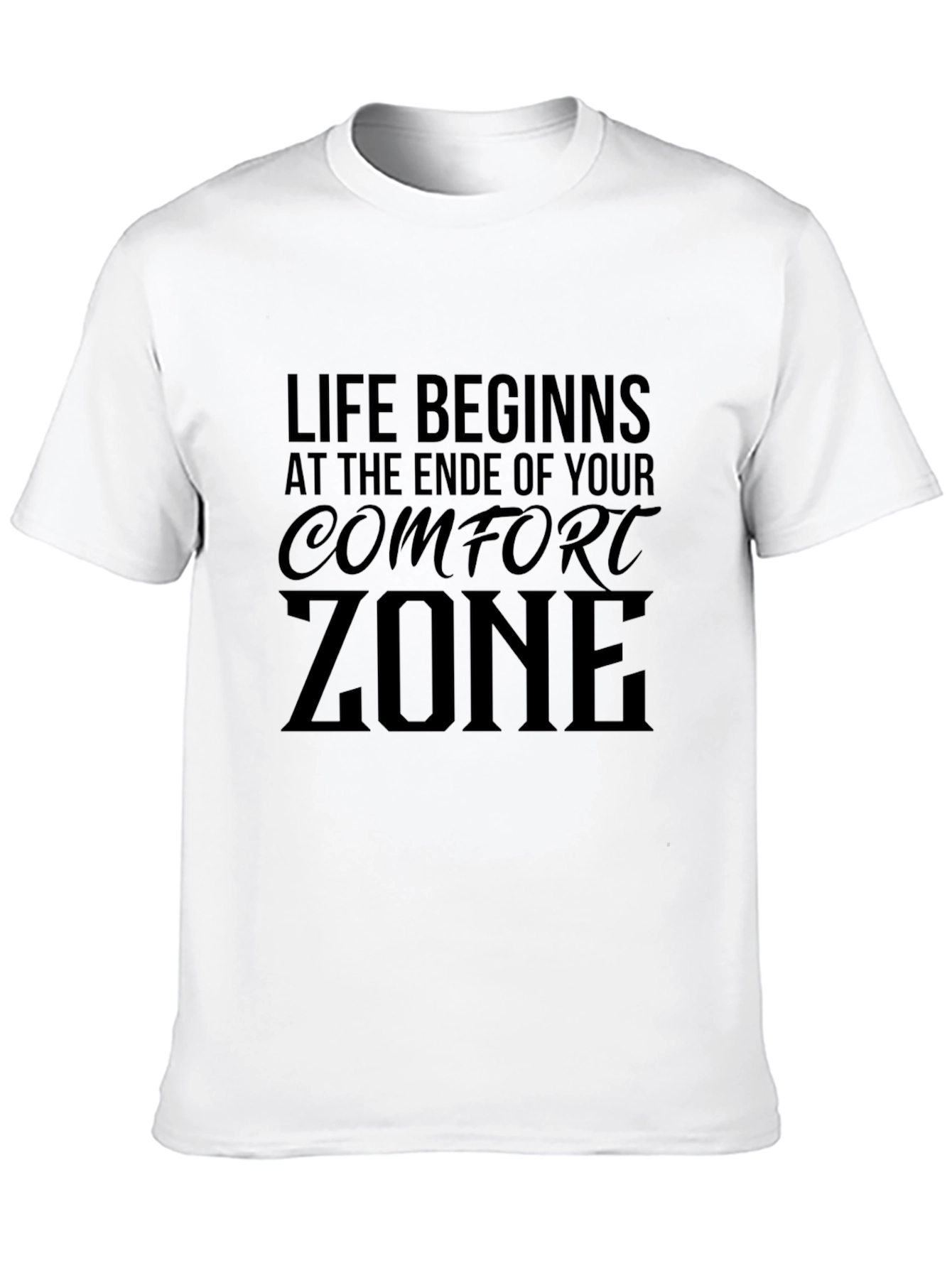 Black Life Begins At The End Comfort Zone T-Shirt view 10