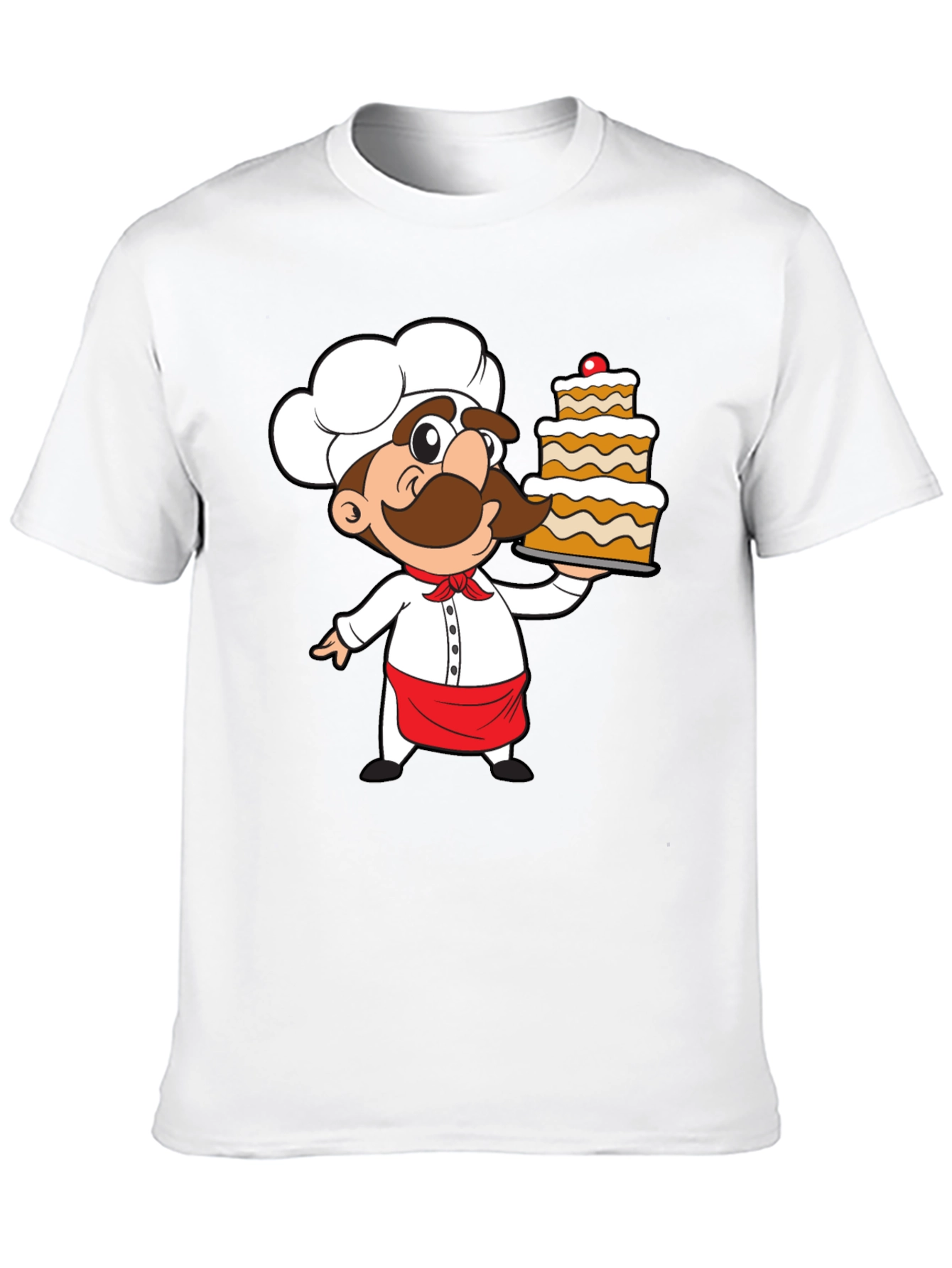 Black Chef Cartoon Graphic Print T-Shirt view 10