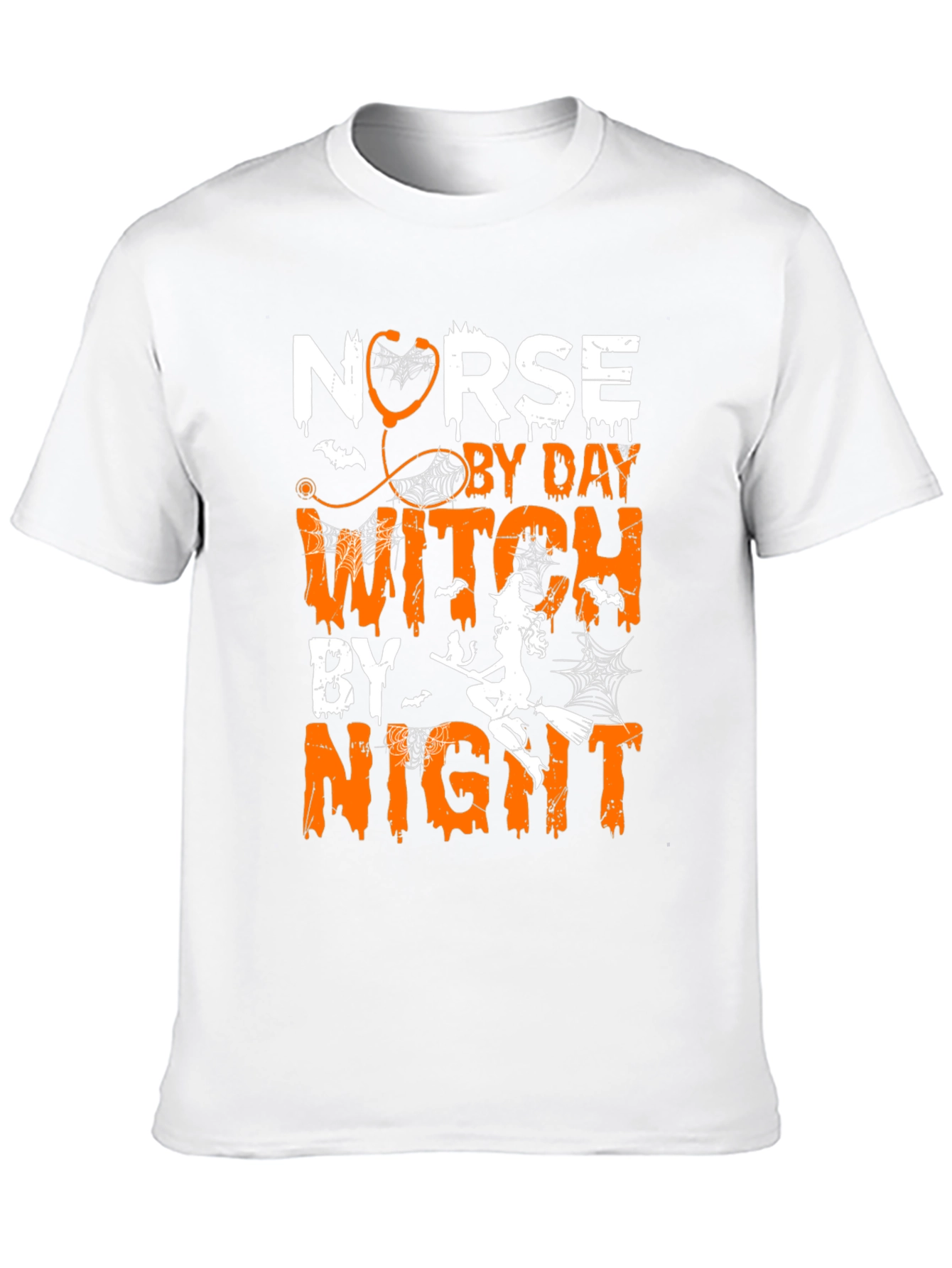 Black Nurse By Day Witch By Night Halloween T-Shirt view 10