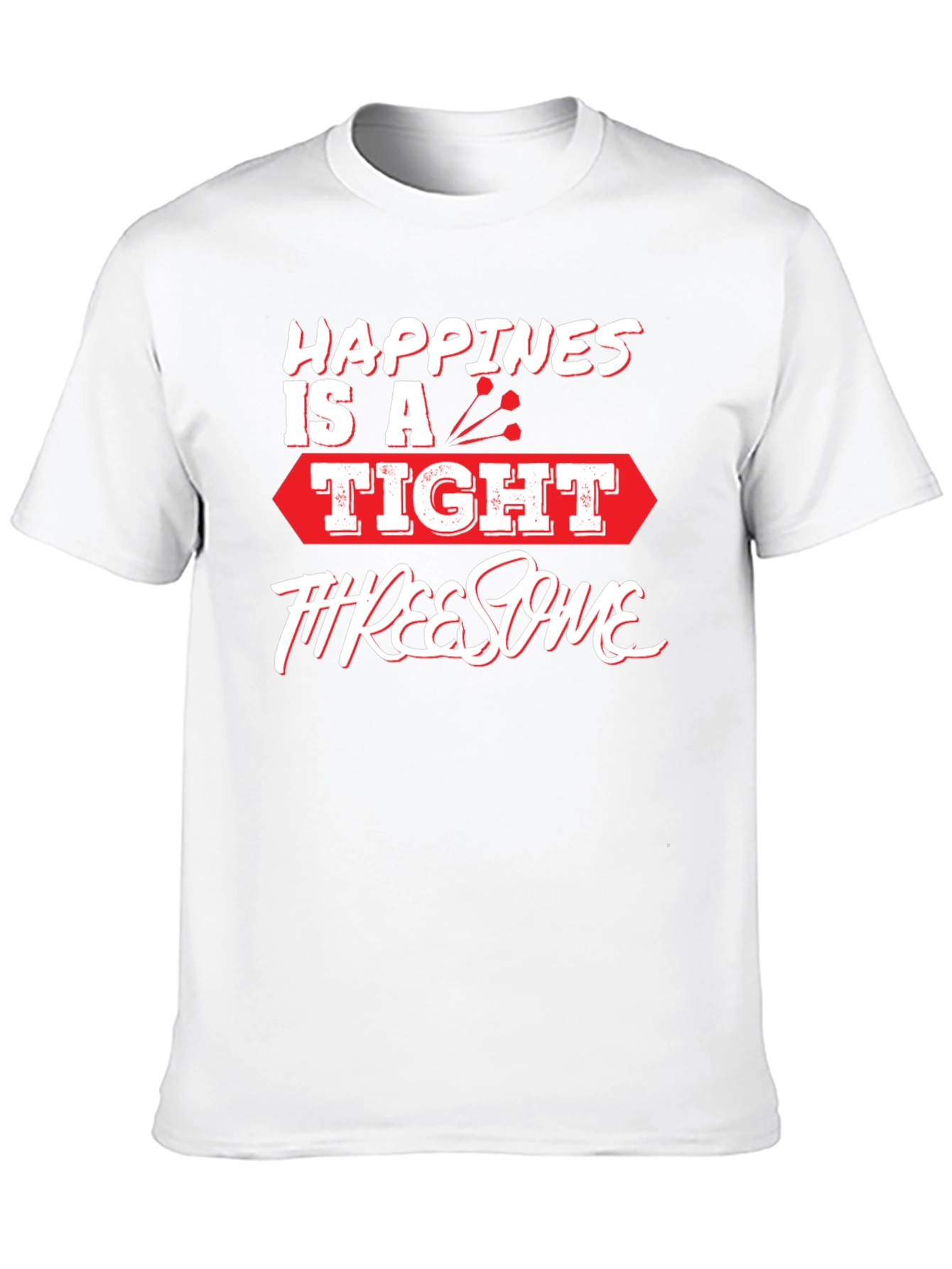 Black Happiness is a Tight Threesome Funny T-Shirt view 10