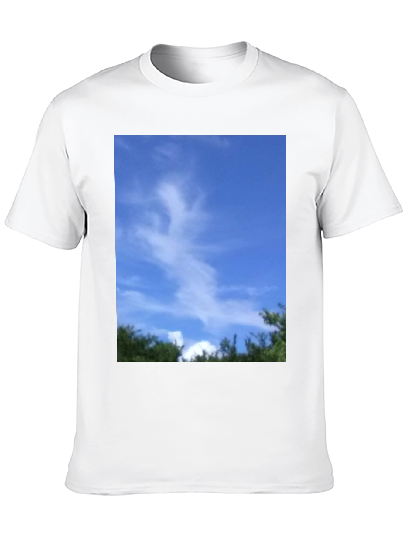Black Sky Cloud Nature Graphic Tee - Black Unisex T-Shirt view 10