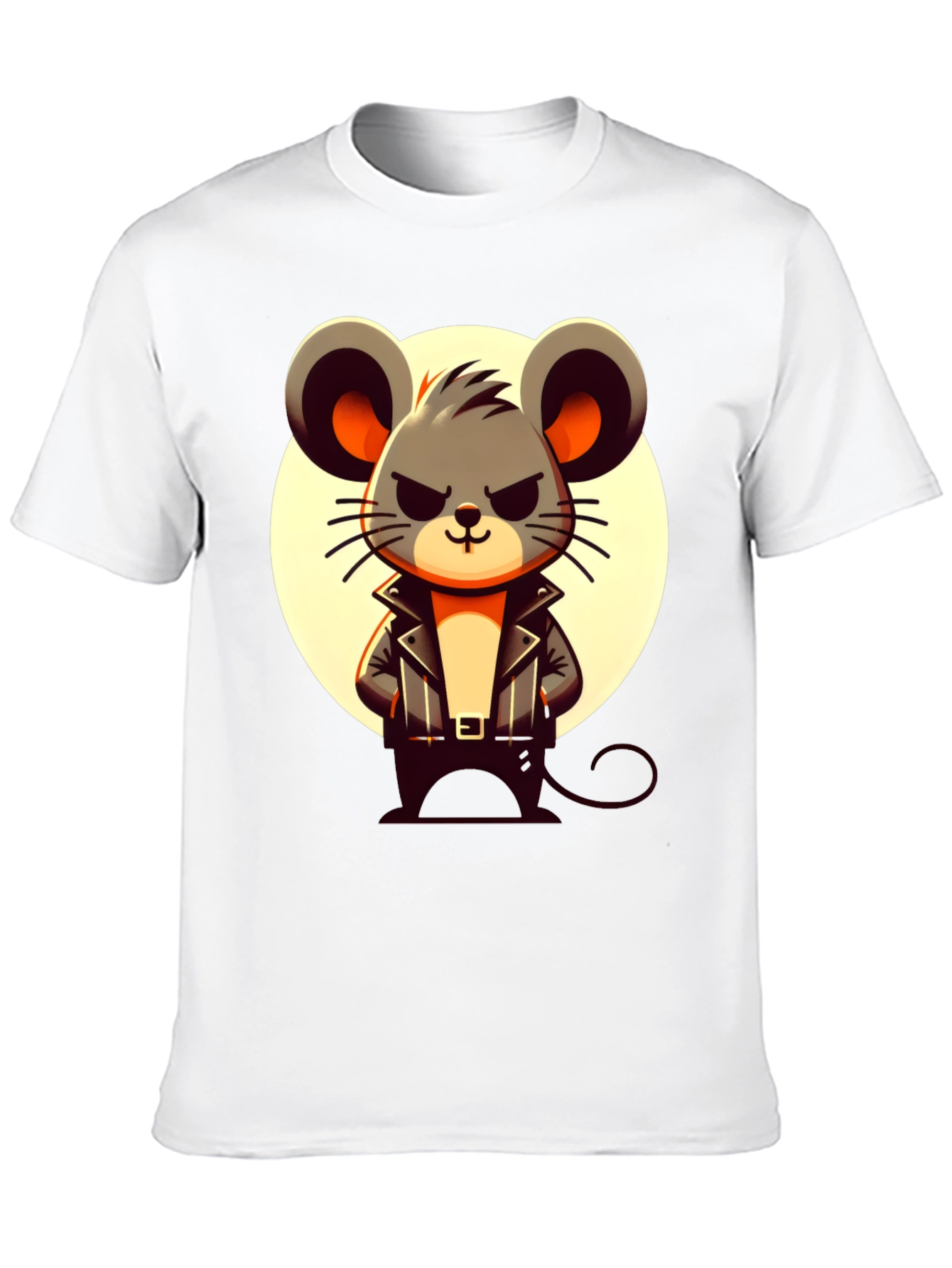 Black Cool Mouse Graphic Tee - Black Crew Neck view 10