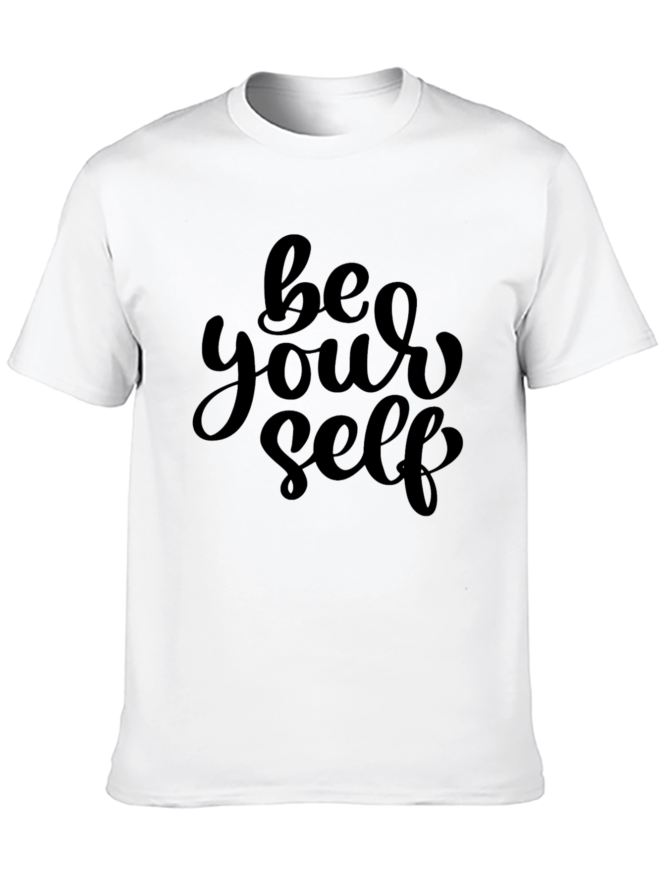 Black Be Yourself Black Graphic Print T-Shirt view 10