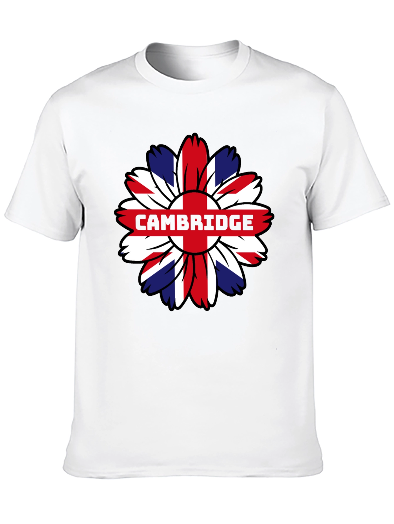 Cambridge UK Flag Flower Graphic Tee - 10