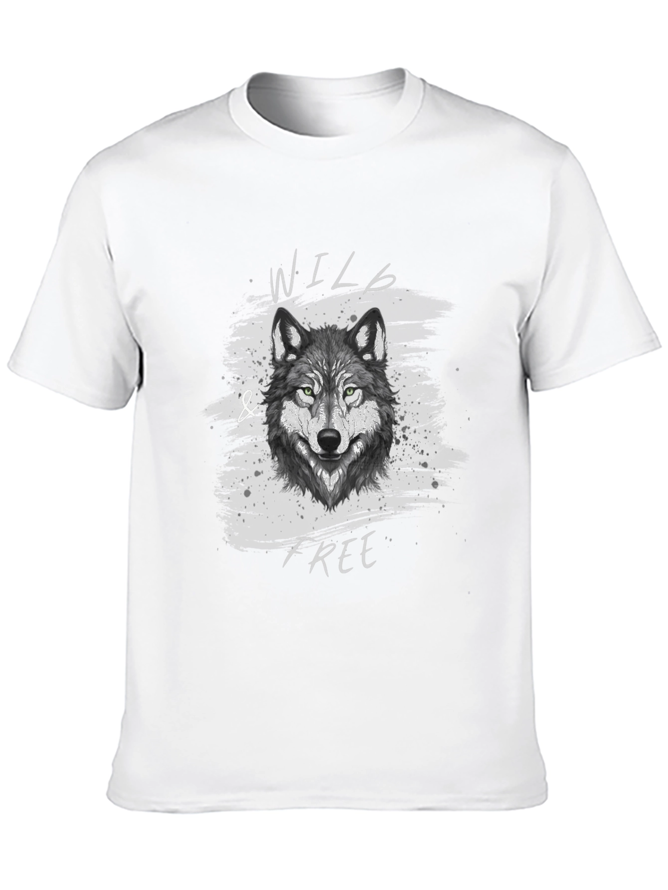 Black Wild & Free Wolf Graphic T-Shirt view 10