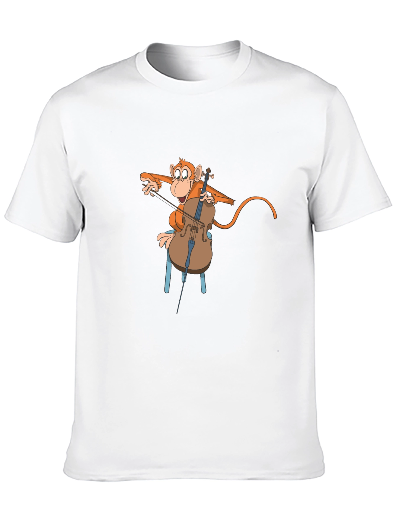 Black Monkey Cello Player T-Shirt view 10
