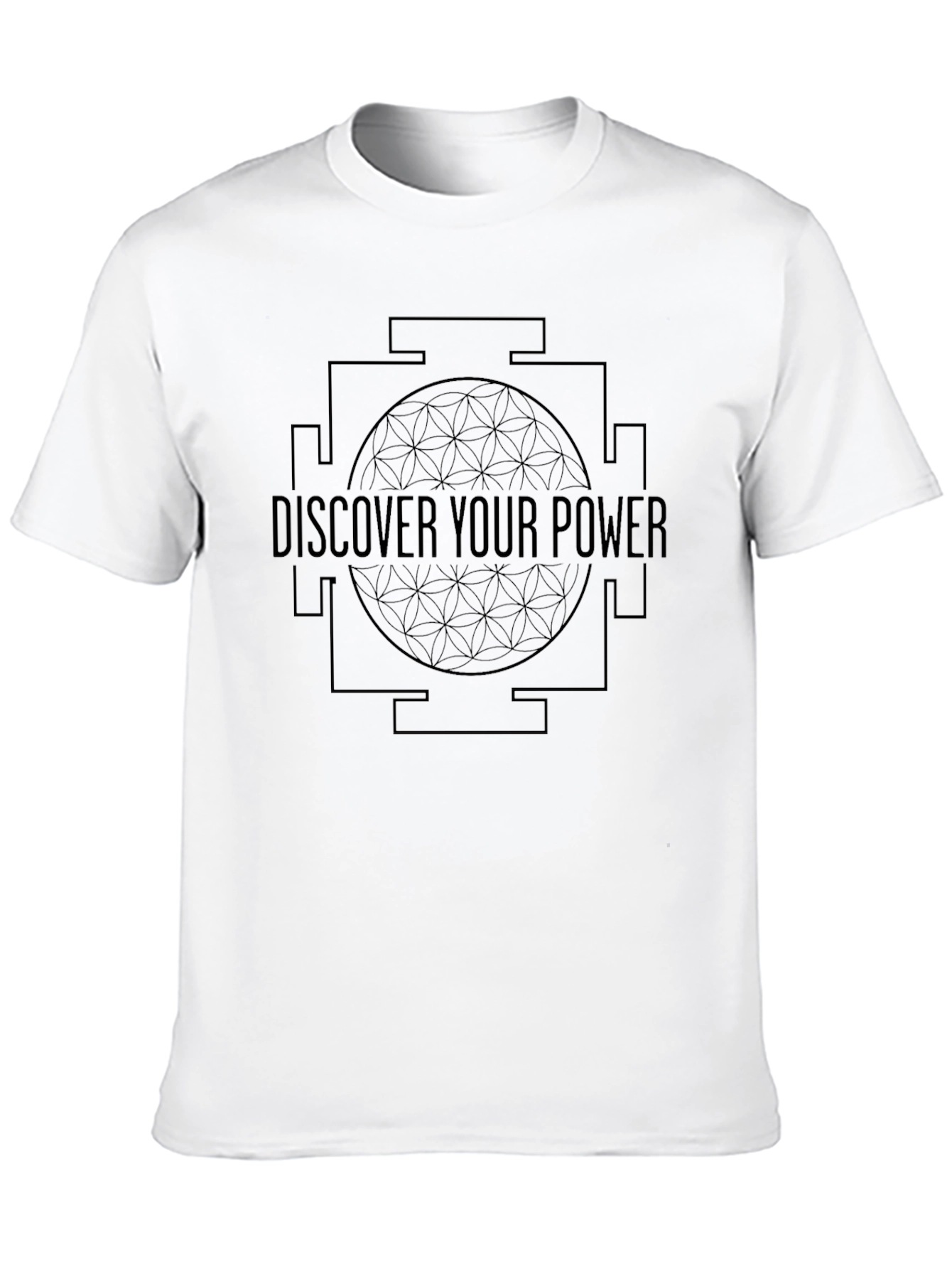 Black Discover Your Power Graphic Tee - Black Cotton Blend view 10
