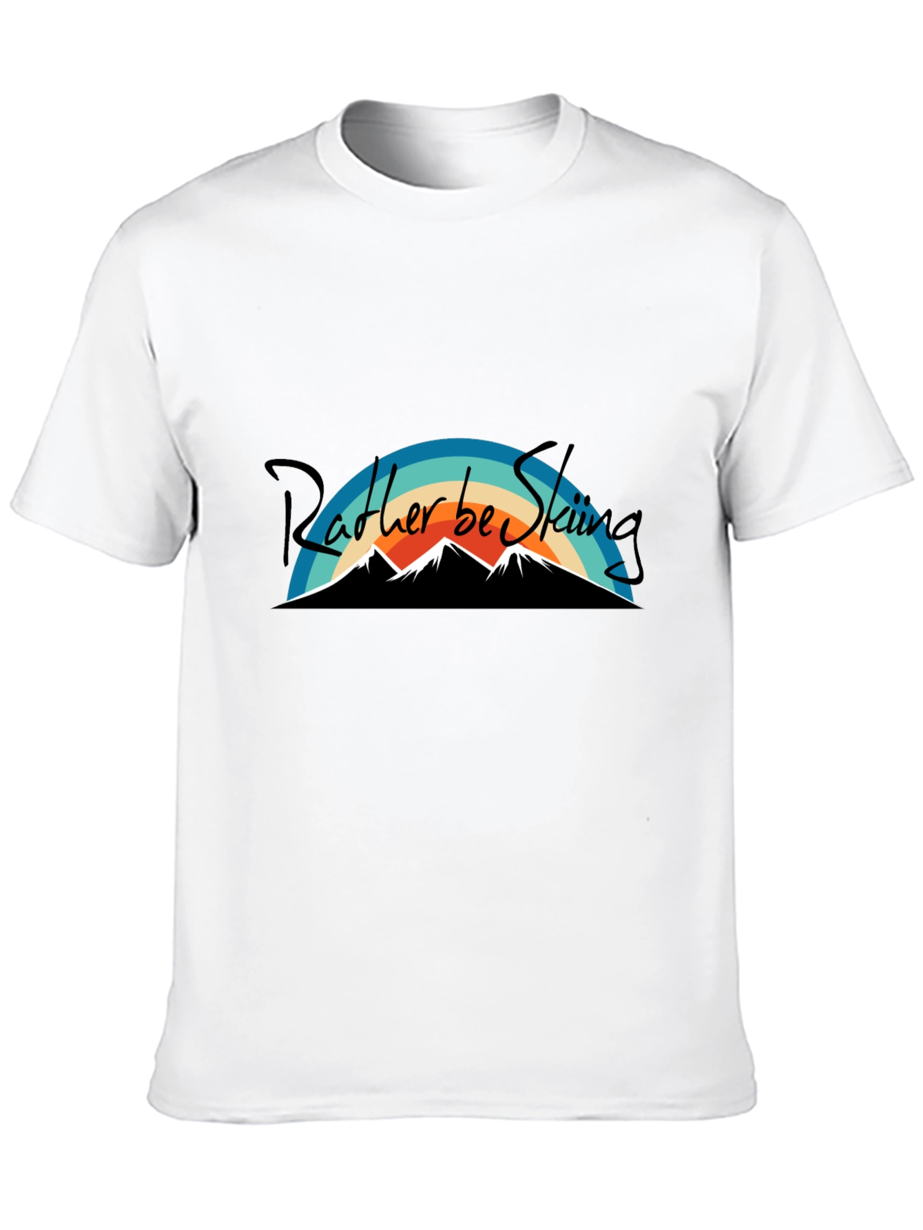 Black Rather Be Skiing Graphic T-Shirt - Black view 10