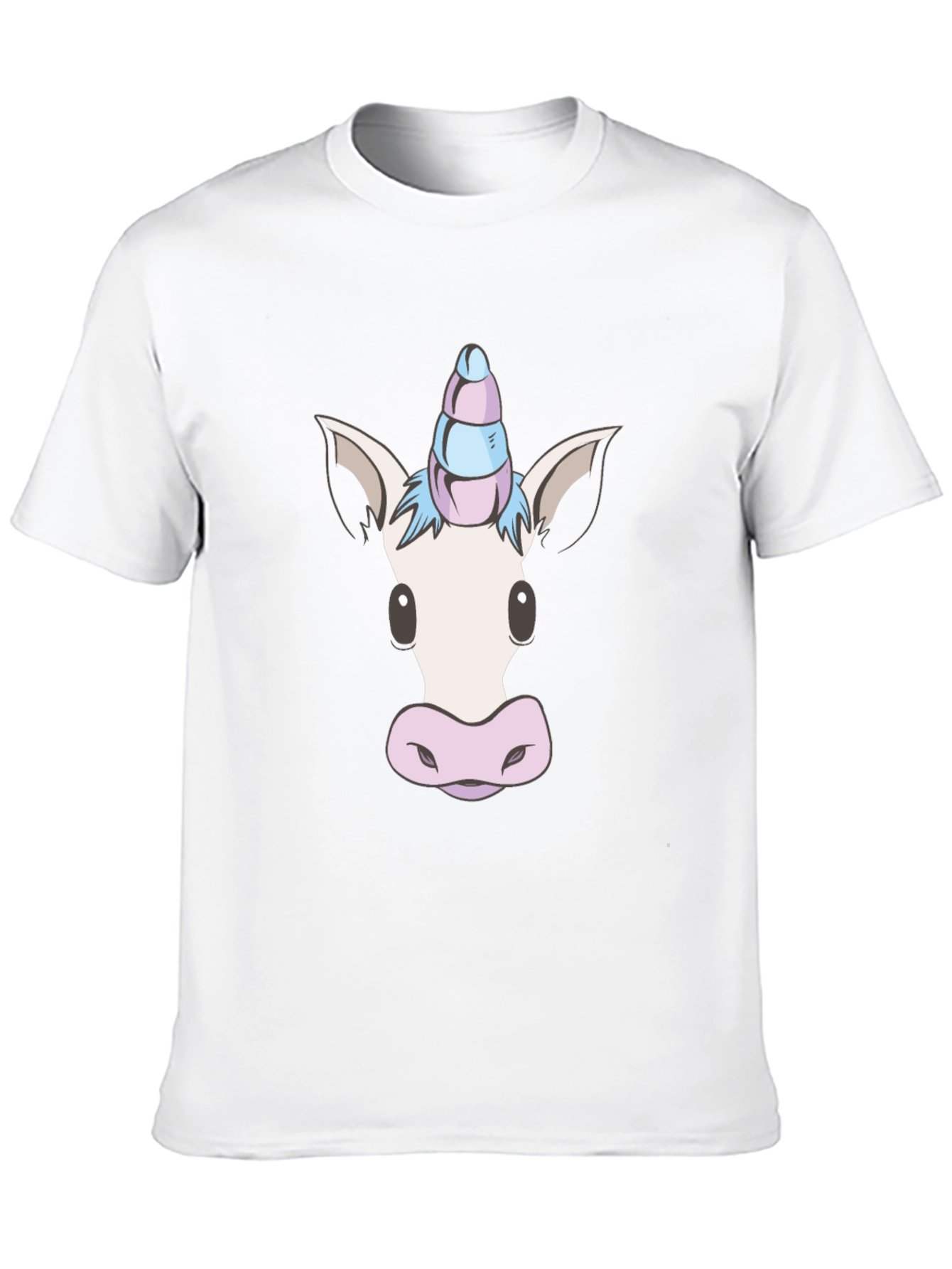 Black Unicorn Head Graphic Tee - Black Cotton Blend view 10
