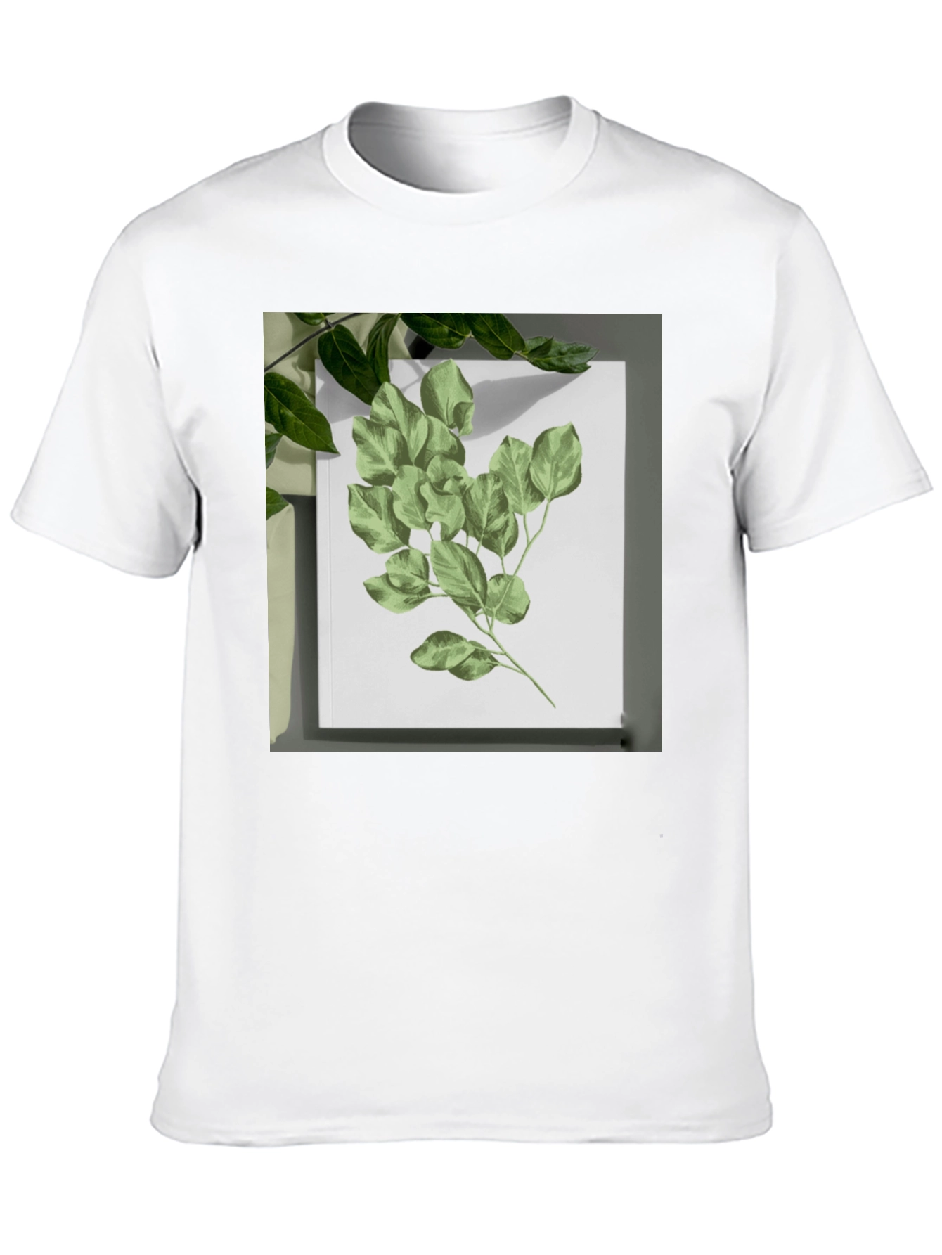 Black Nature Print Black T-Shirt view 10