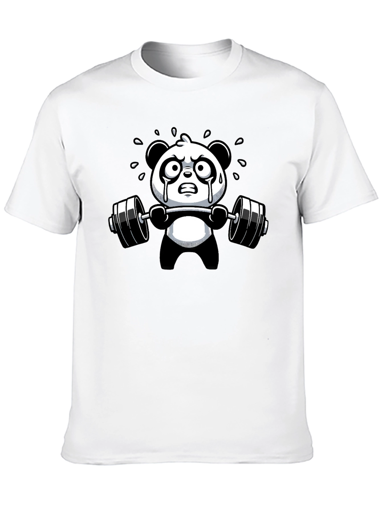Black Weightlifting Panda Graphic T-Shirt view 10