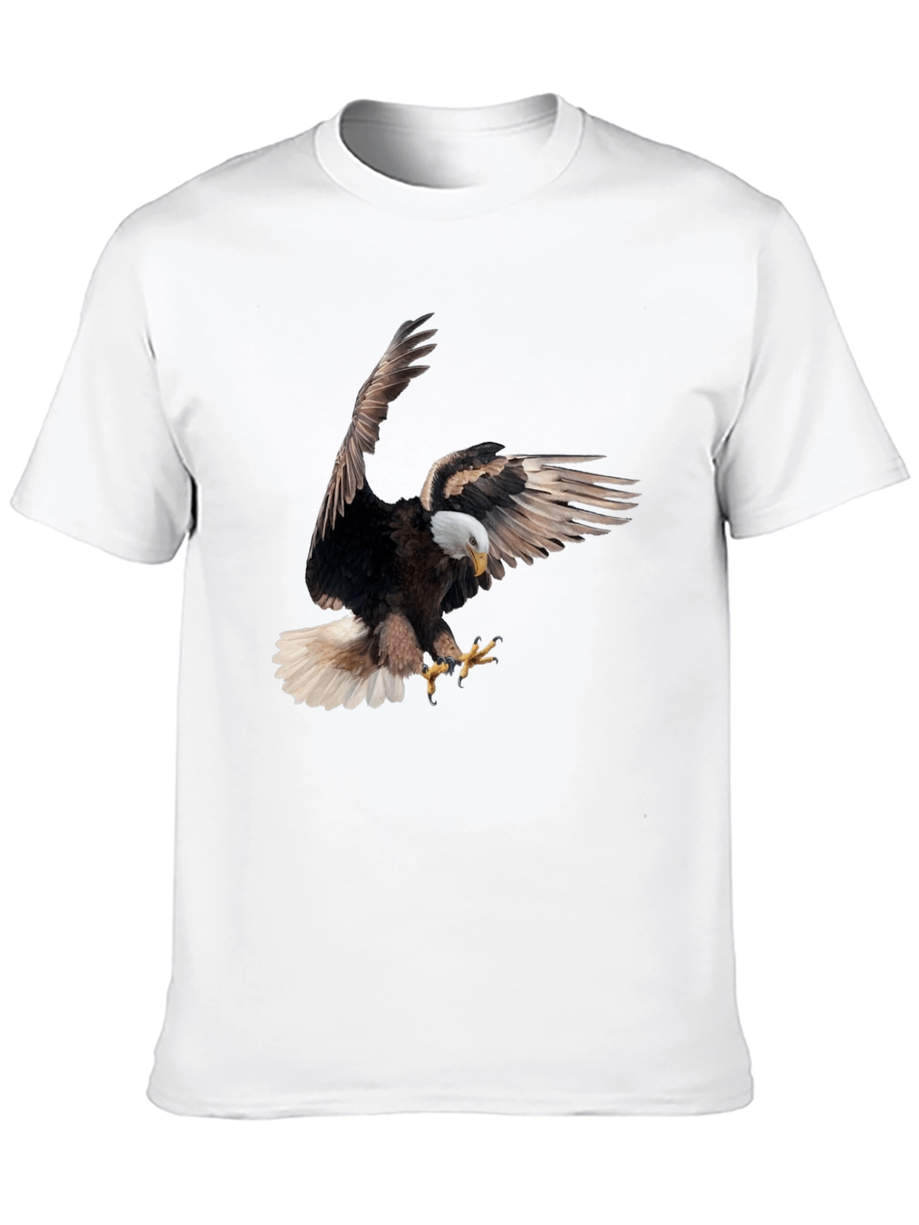 Black Bald Eagle Graphic Tee - Black Cotton Blend view 10