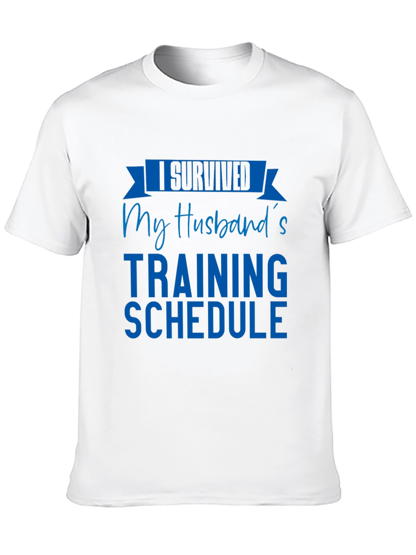 Black I Survived Husband's Training Schedule T-Shirt view 10