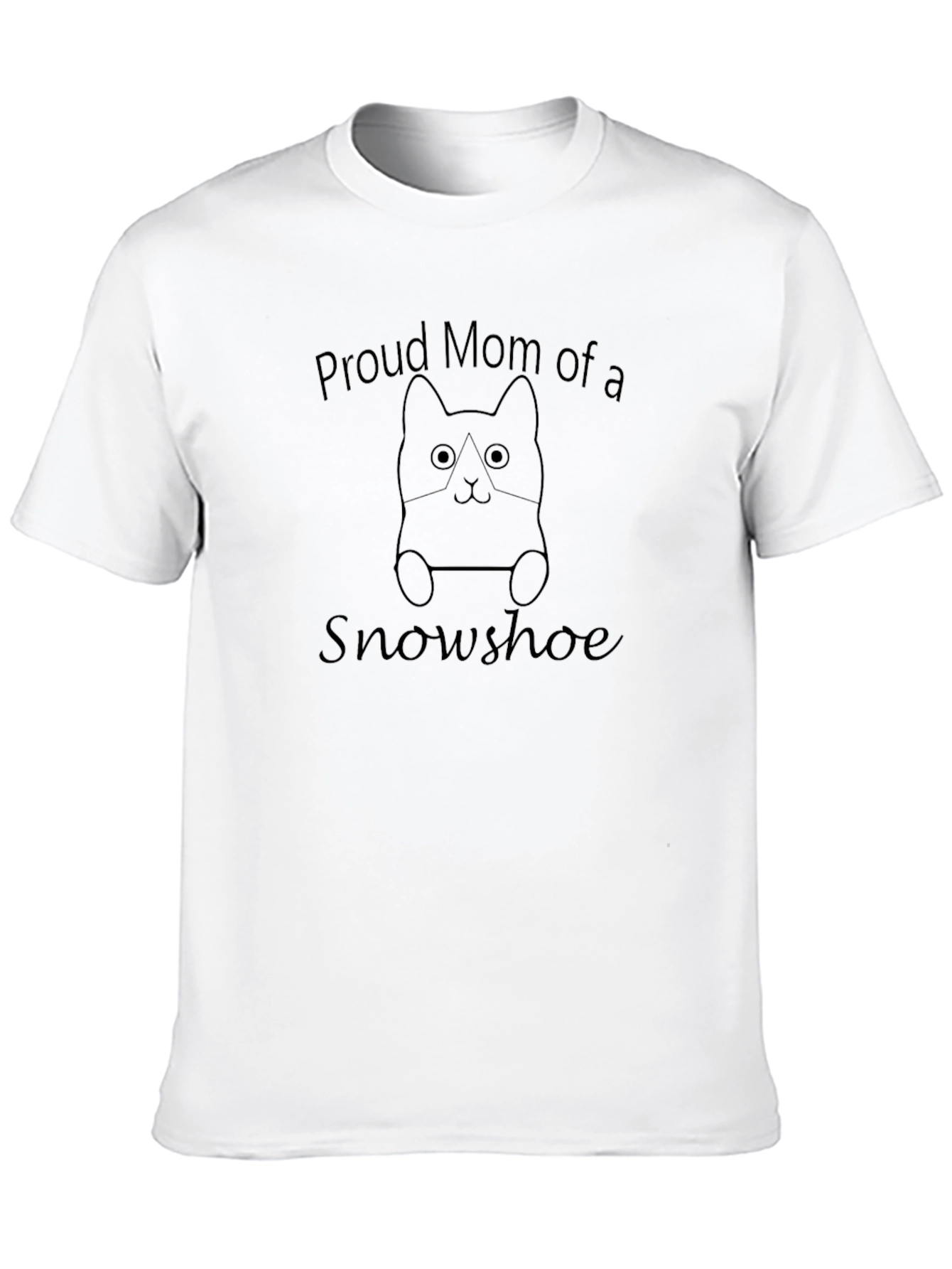 Black Proud Mom of a Snowshoe Cat T-Shirt view 10