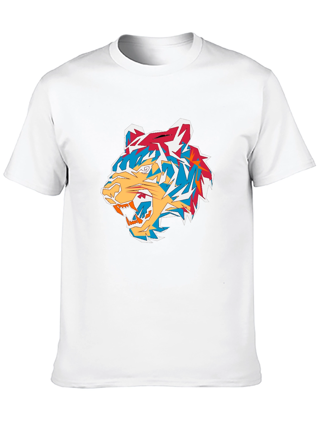 Black Cool Tiger Graphic Print Black T-Shirt view 10