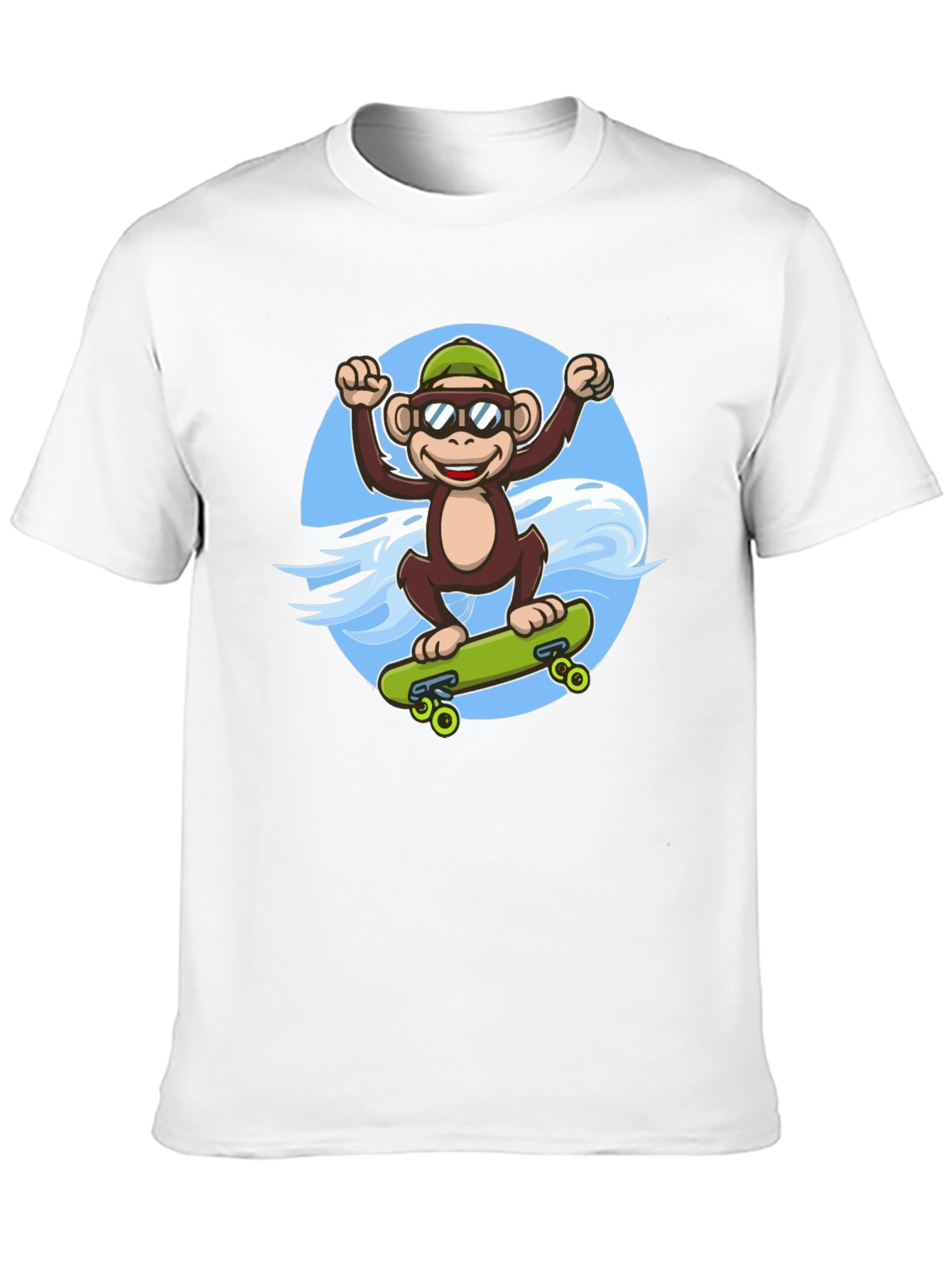 Black Monkey Skateboarder T-Shirt - Cool Graphic Tee view 10