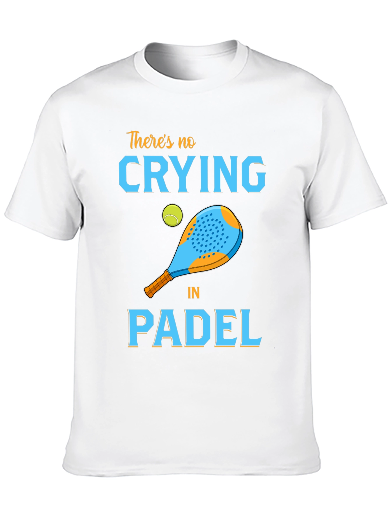Black Funny Padel T-Shirt - No Crying in Padel view 10