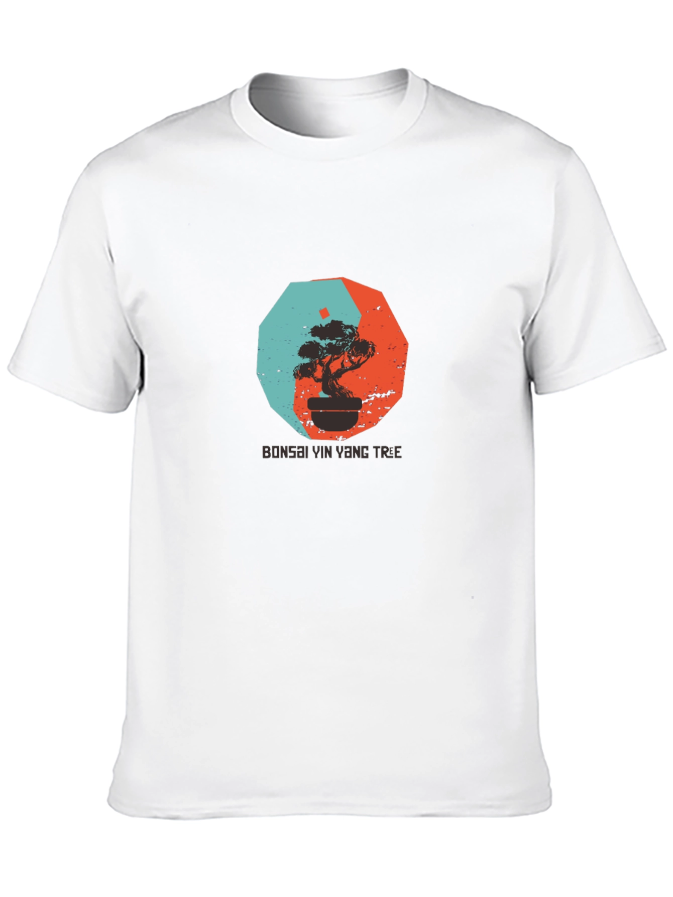 Black Yin Yang Bonsai Tree Graphic Tee - Black view 10