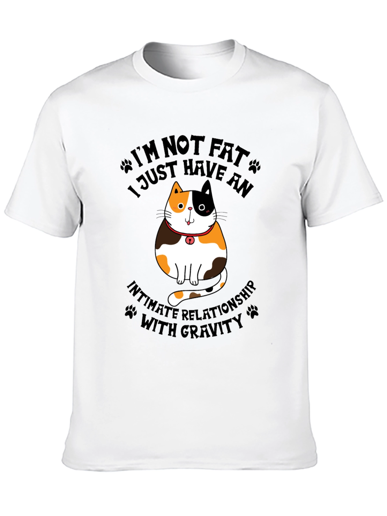 Black Funny Cat Gravity T-Shirt view 10