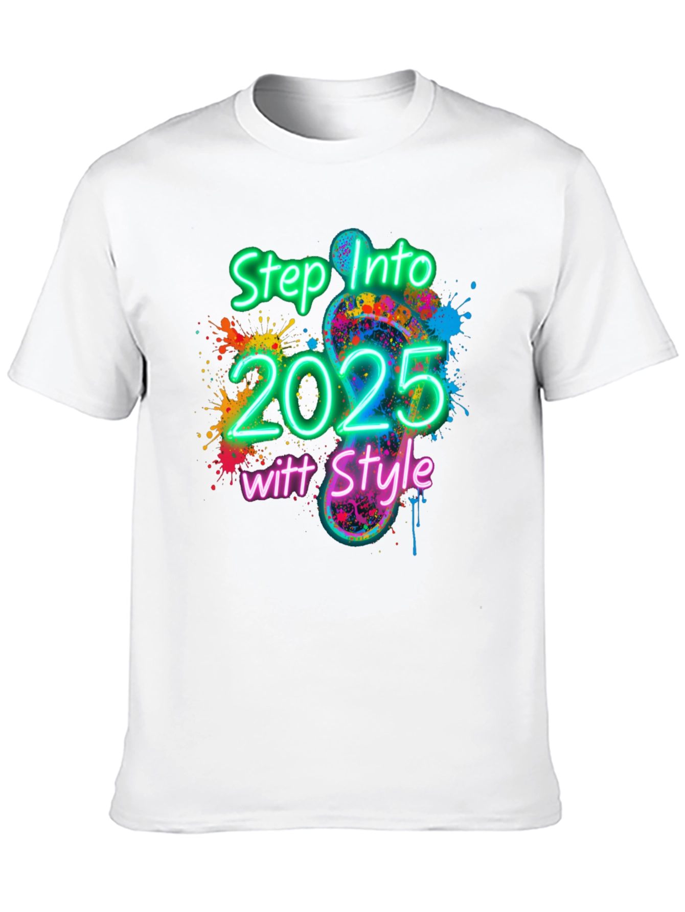 Black Step Into 2025 with Style T-Shirt view 10