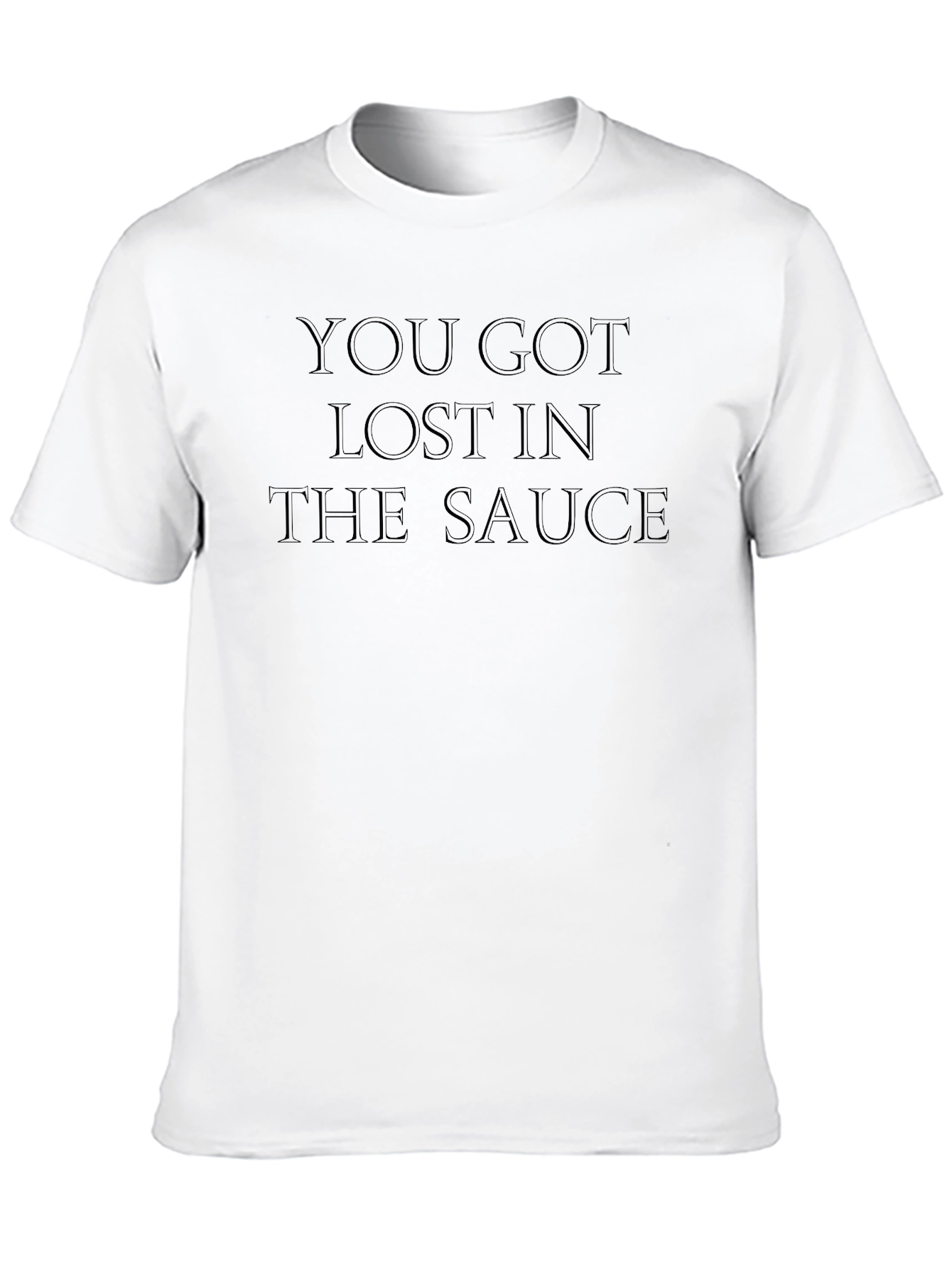 Black Lost in the Sauce T-Shirt - Funny Slogan Tee view 10
