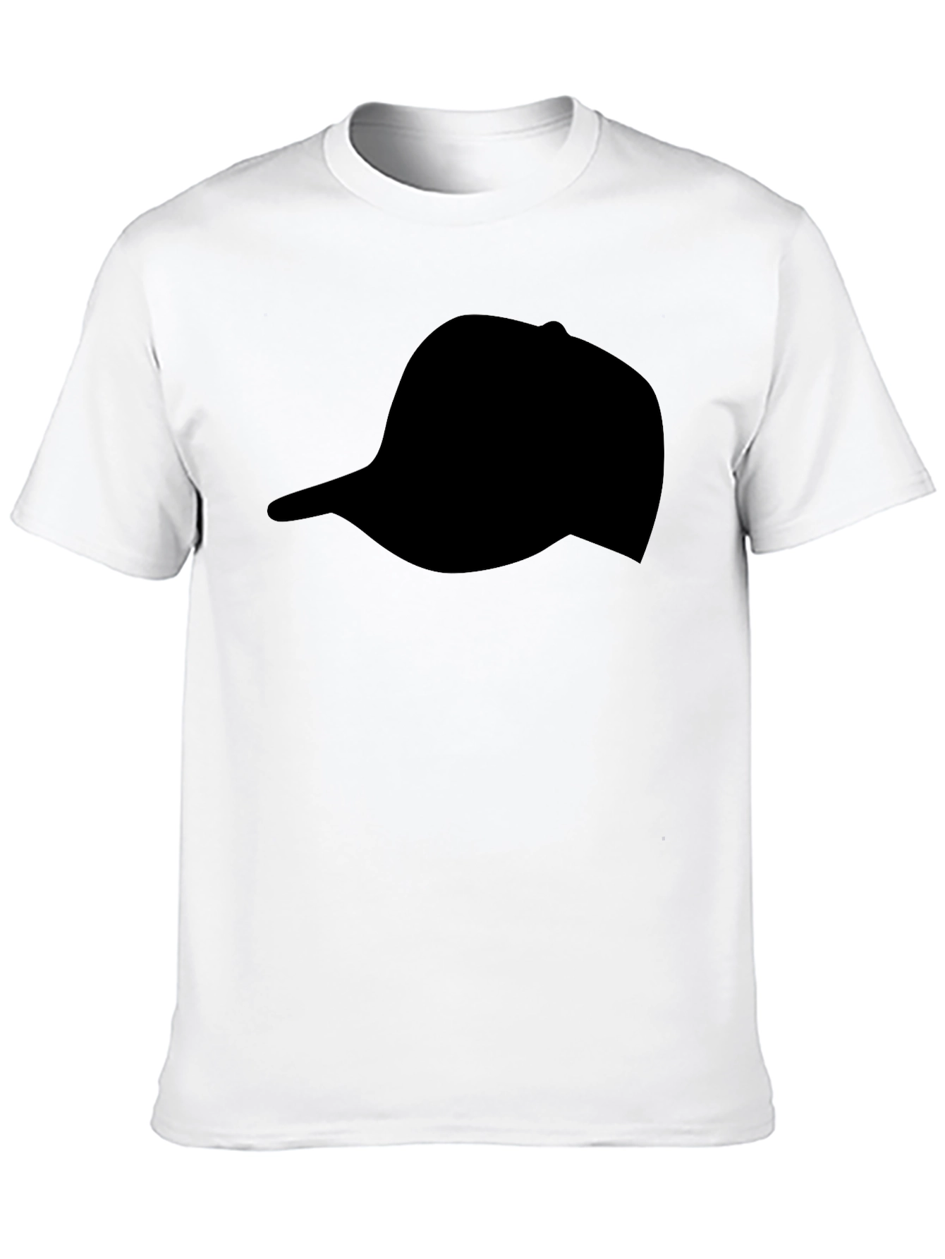 Black Black Hat Silhouette T-Shirt | Casual Graphic Tee view 10