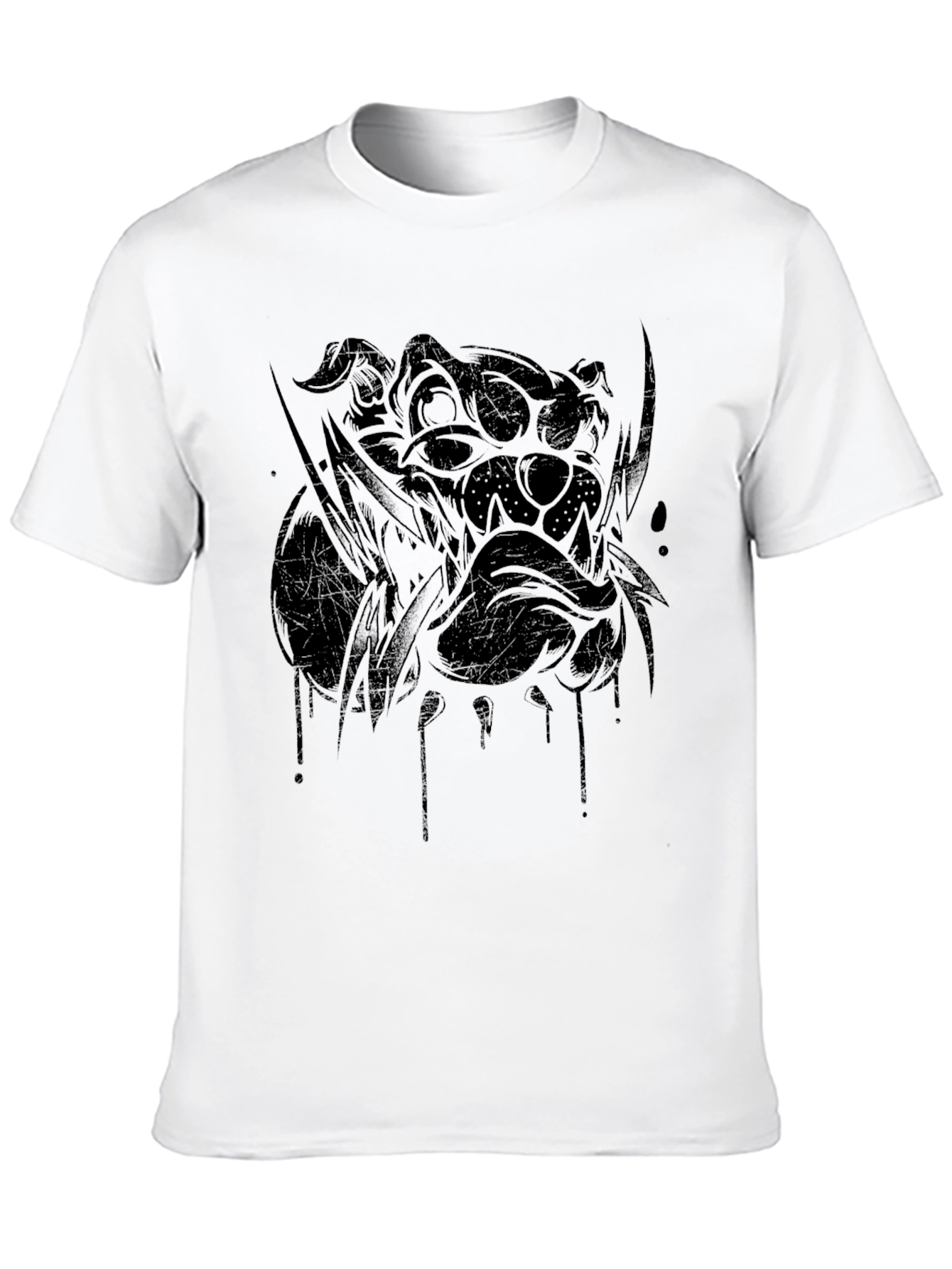 Black Graphic Bulldog Tee - Men's Black T-Shirt view 10