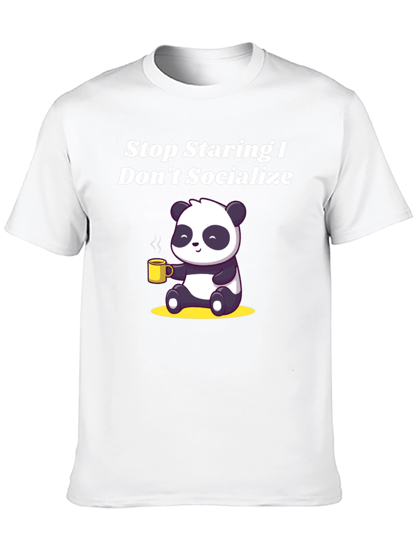 Black Stop Staring Panda T-Shirt view 10