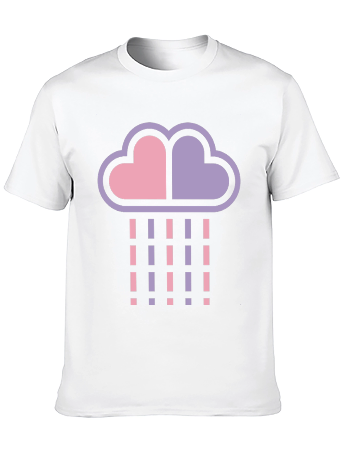 Black Heart Cloud Rain T-Shirt - Black Cotton Blend view 10
