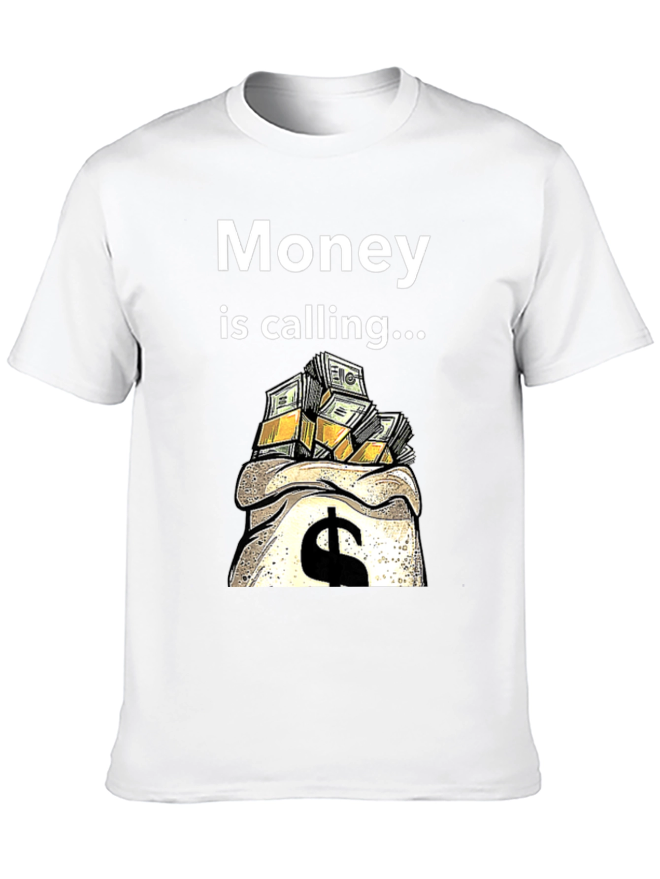 Black Money Calling Graphic Tee view 10