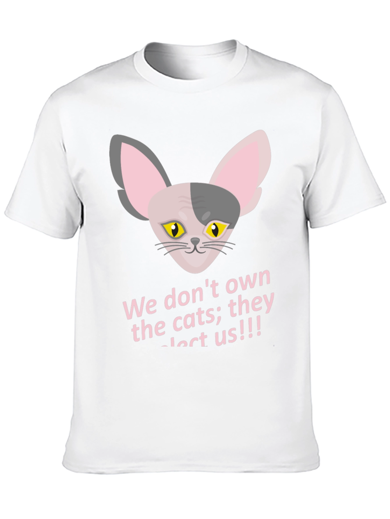 Black Funny Cat T-Shirt - "They Elect Us!!!" view 10